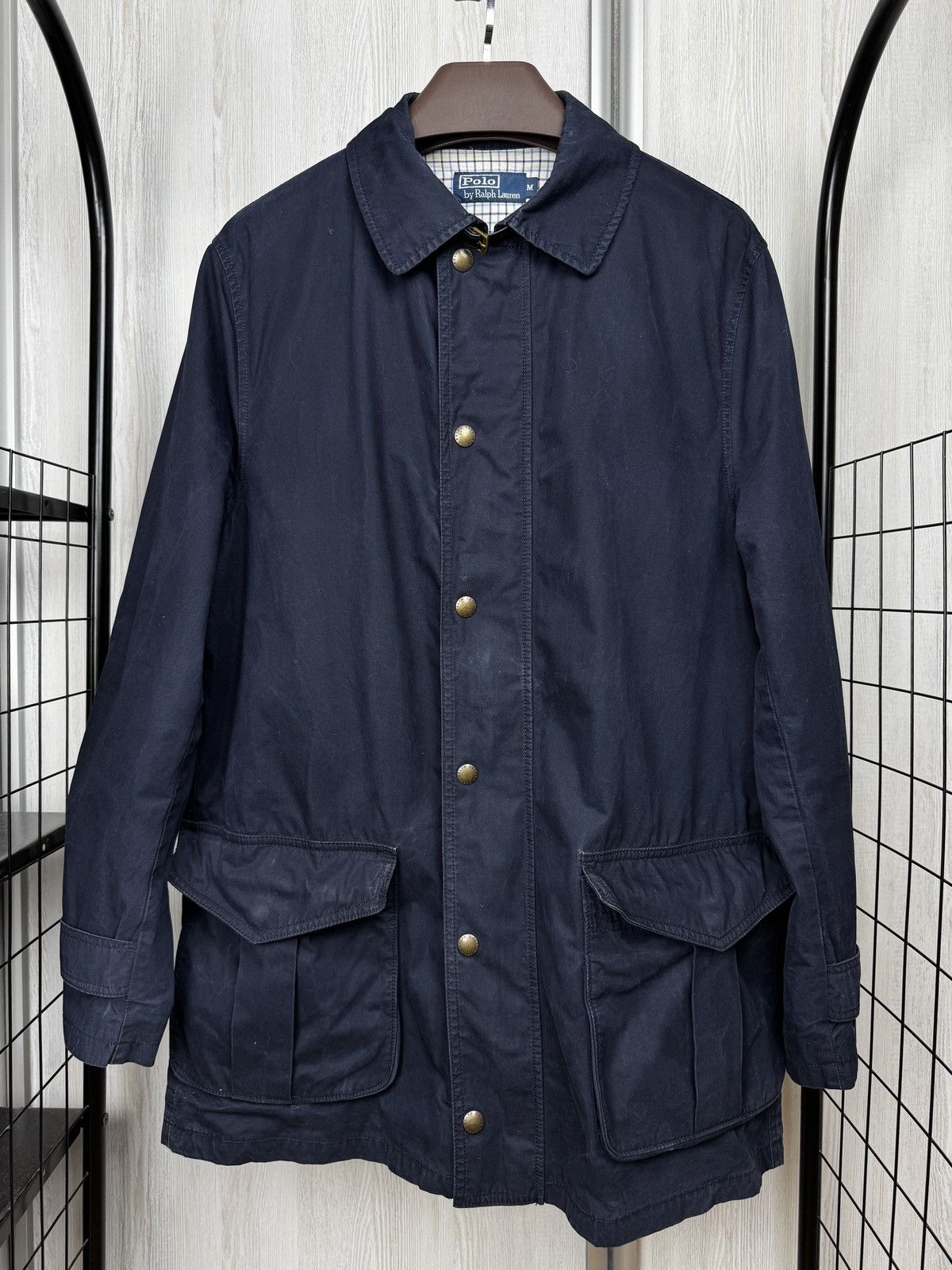 Polo Ralph Lauren Polo Ralph Lauren vintage navy blue cotton long jacket sz M Size US M / EU 48-50 / 2 - 2 Thumbnail