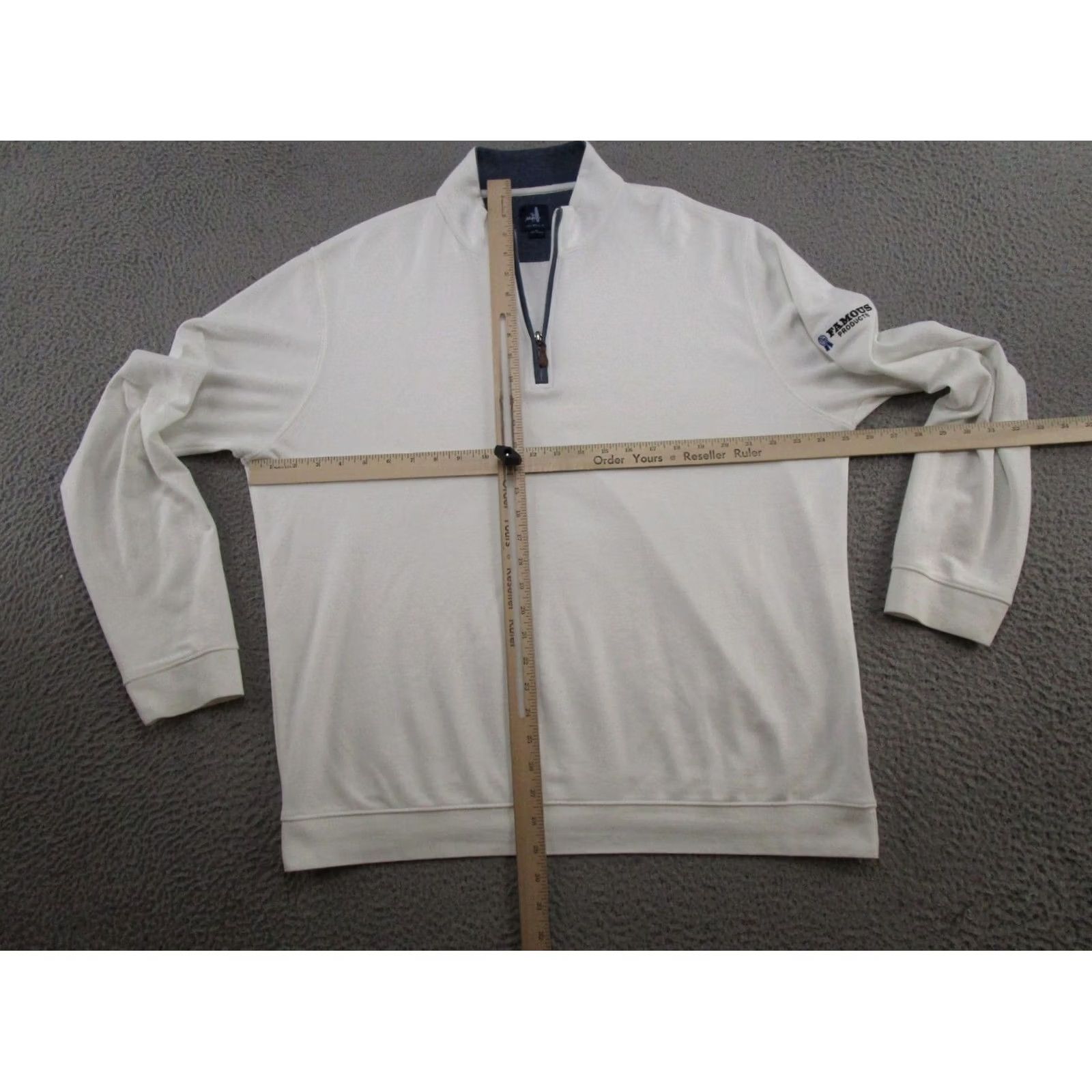 johnnie-O Johnnie O Sweater Mens XL White Pullover Knit 1/4 Zip Golf Lightweight Mock Neck Casual Outdoor Preppy Size US XL / EU 56 / 4 - 7 Thumbnail