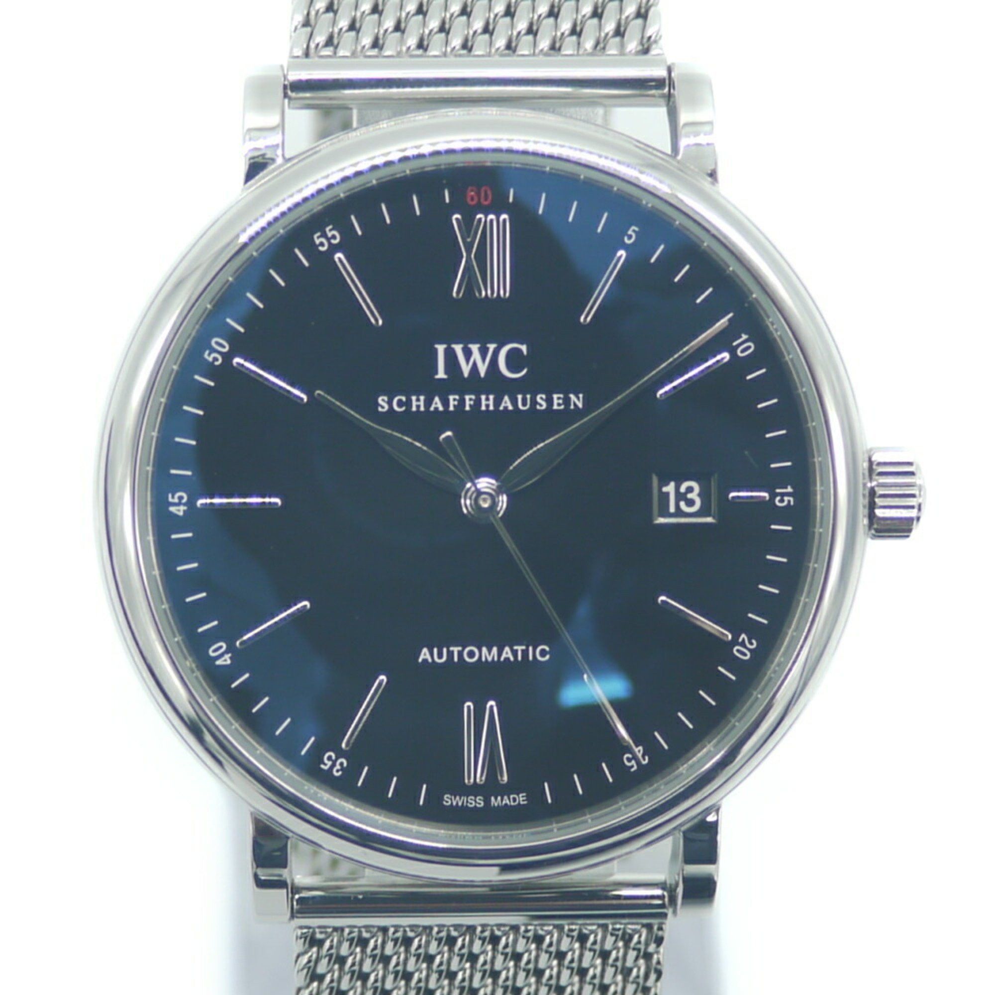 IWC Schaffhausen IWC International Watch Company Portofino Automatic IW356506 Black Dial Wristwatch Size ONE SIZE - 1 Thumbnail