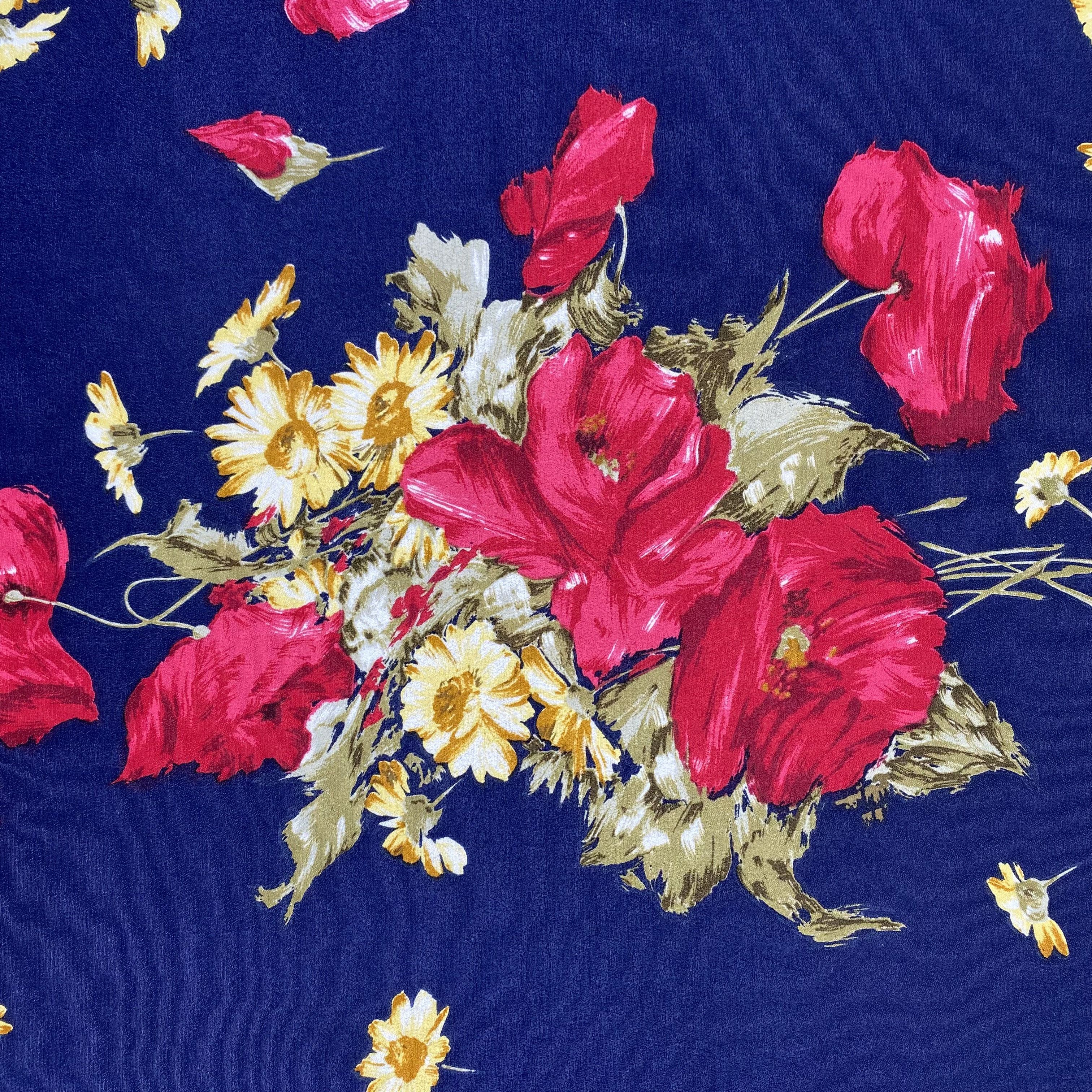 Japanese Brand × Vintage Vintage Japanese Brand Floral Silk Scarf SS081 Size ONE SIZE - 4 Thumbnail