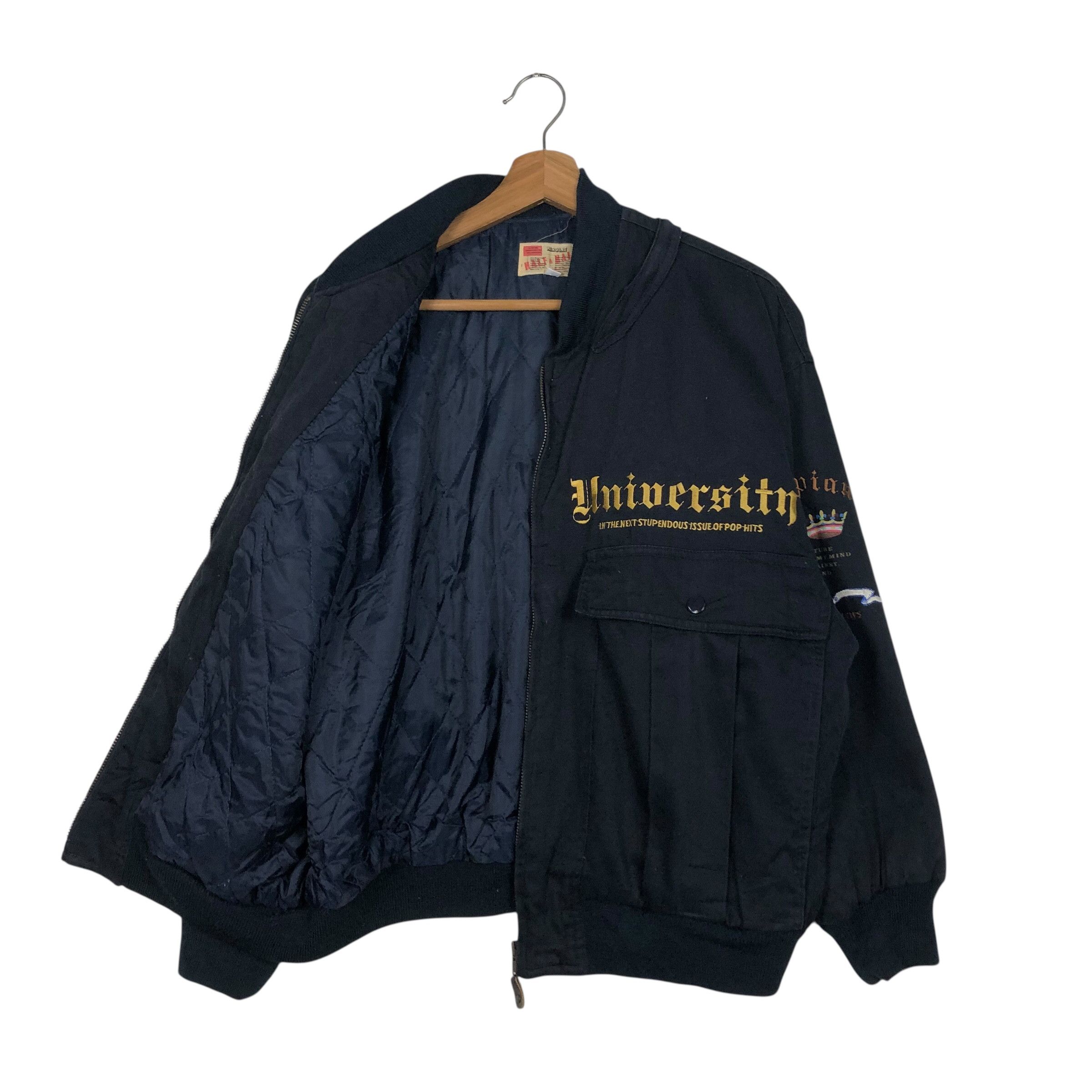 Japanese Brand 📌Vintage Wool Bomber Jacket University Embroidery Japan Size US M / EU 48-50 / 2 - 14 Thumbnail