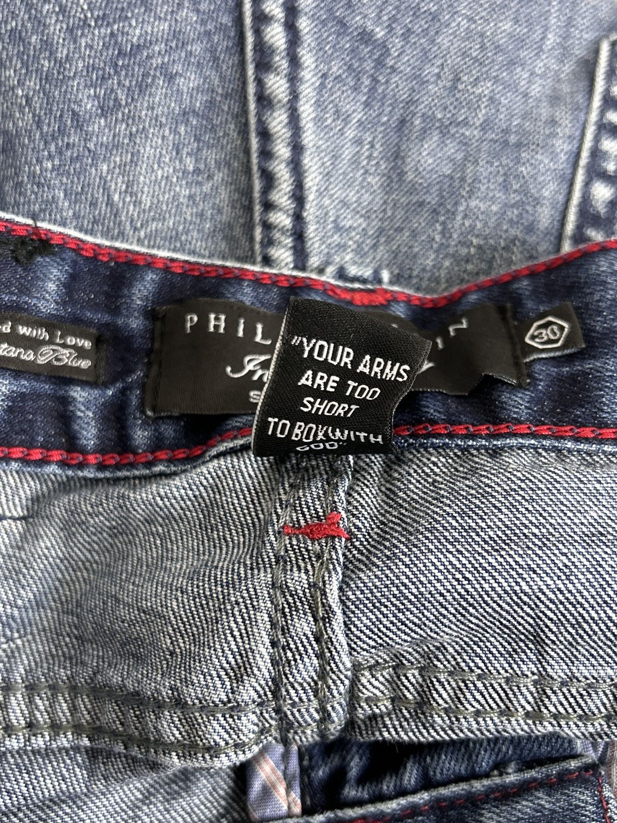 Philipp Plein Philipp Plein Straight Cut Washed Denim Jeans Size 30 Size US 30 / EU 46 - 10 Thumbnail