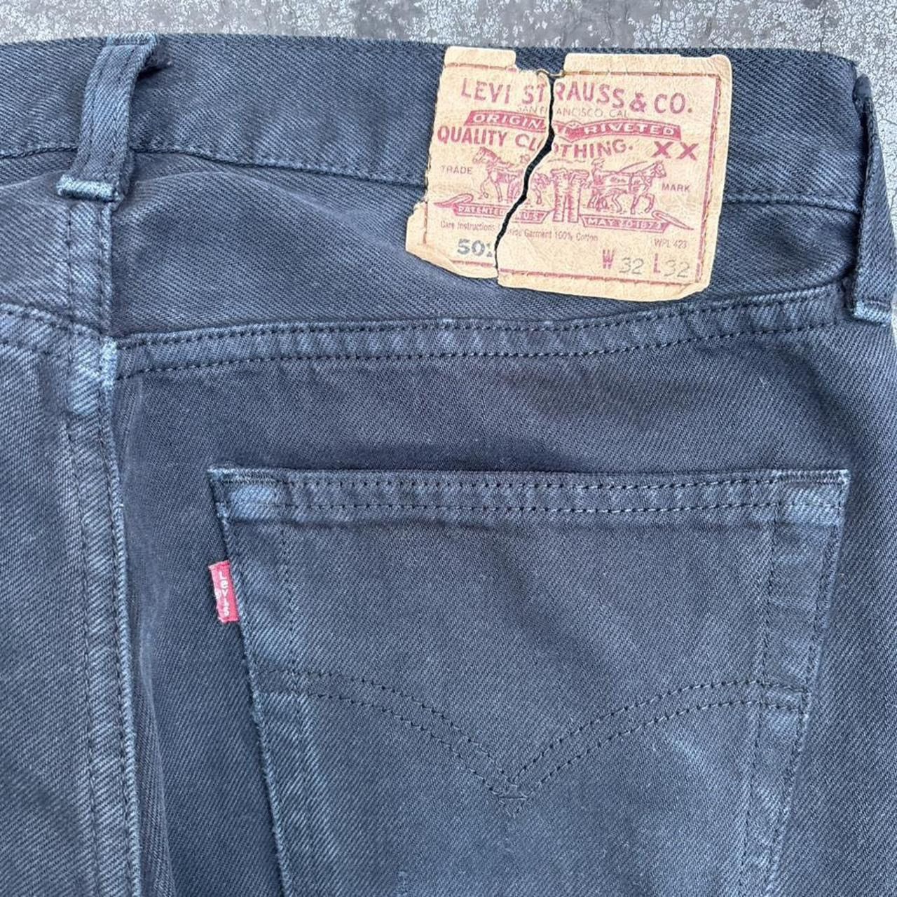 Levi's Vintage 90s Black Made In USA Levi’s 501 Denim Jeans Size US 32 / EU 48 - 4 Thumbnail