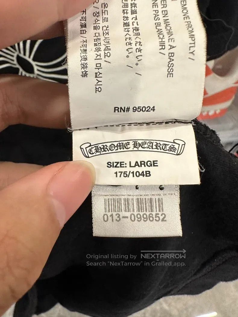 Chrome Hearts CHROME HEARTS Size L Ring cross black short sleeve Size US L / EU 52-54 / 3 - 6 Thumbnail