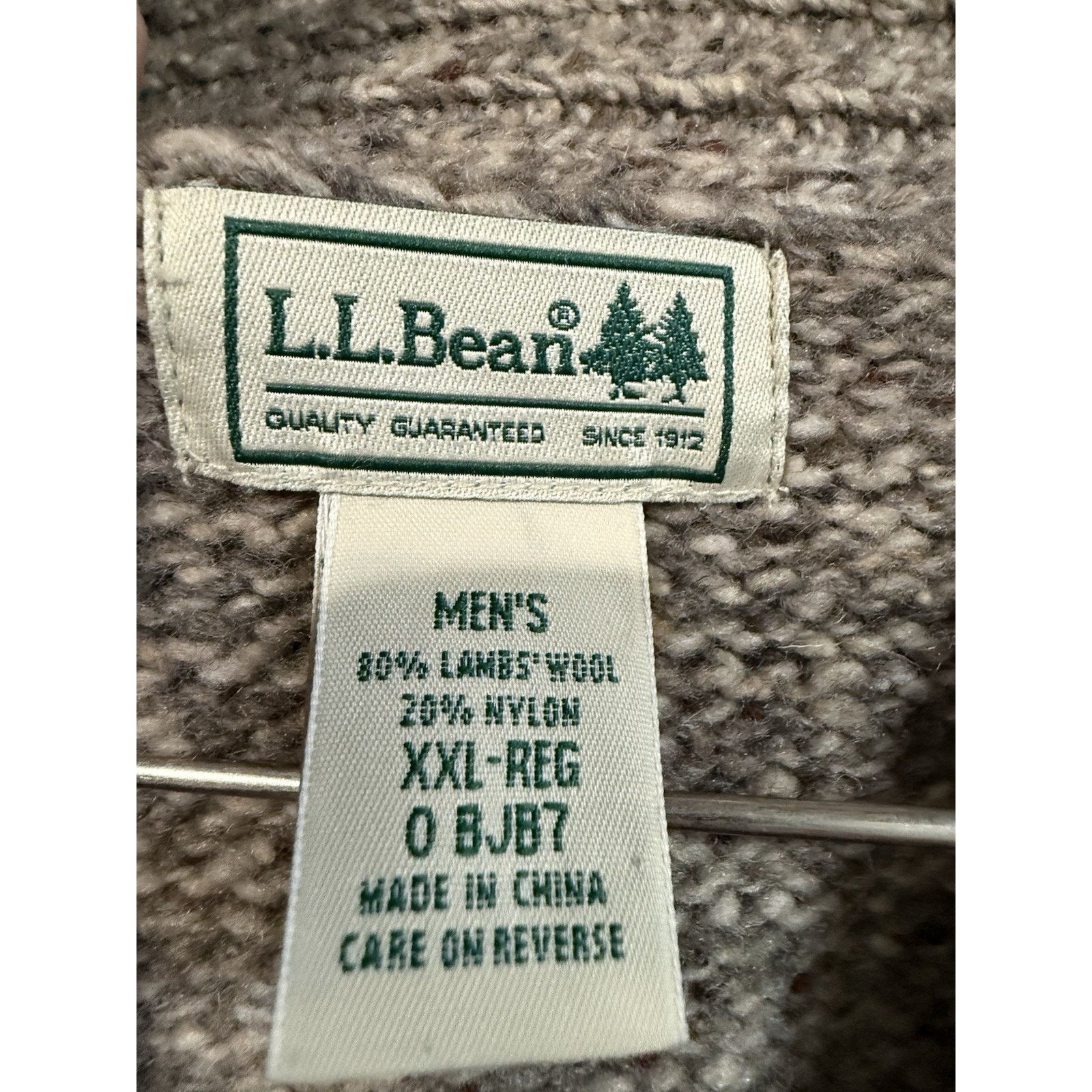 L.L. Bean Chunky Knit Shawl Collar Sweater Men’s XXL Wool Blend EUC Size US XXL / EU 58 / 5 - 5 Thumbnail