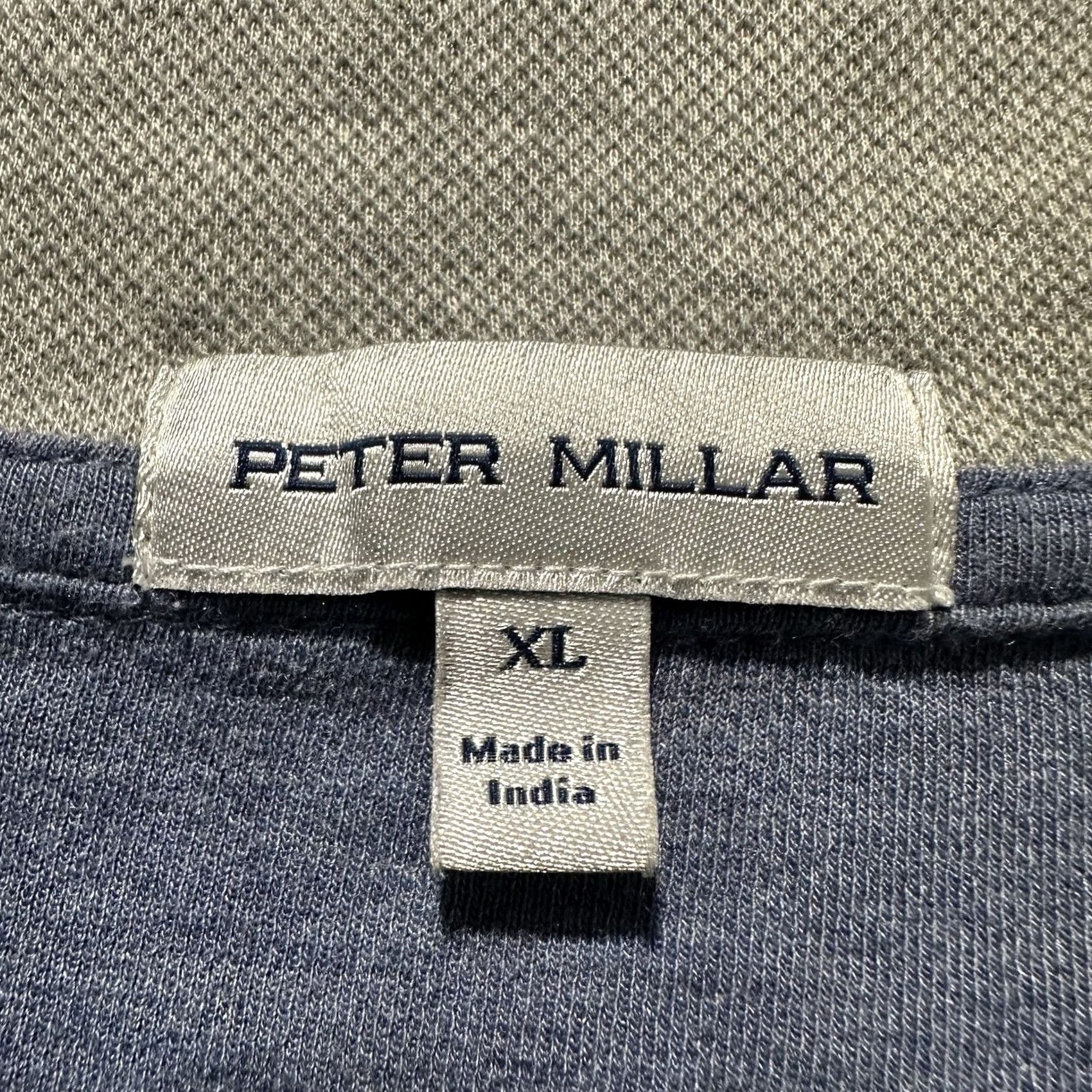 Peter Millar Peter Millar Pullover Mens XL Crown Comfort Interlock Golf 1/4 Zip Shadow Wood Blue Crown Comfort Interlock Pullover XL Mens Golf Shirt Size US XL / EU 56 / 4 - 5 Thumbnail