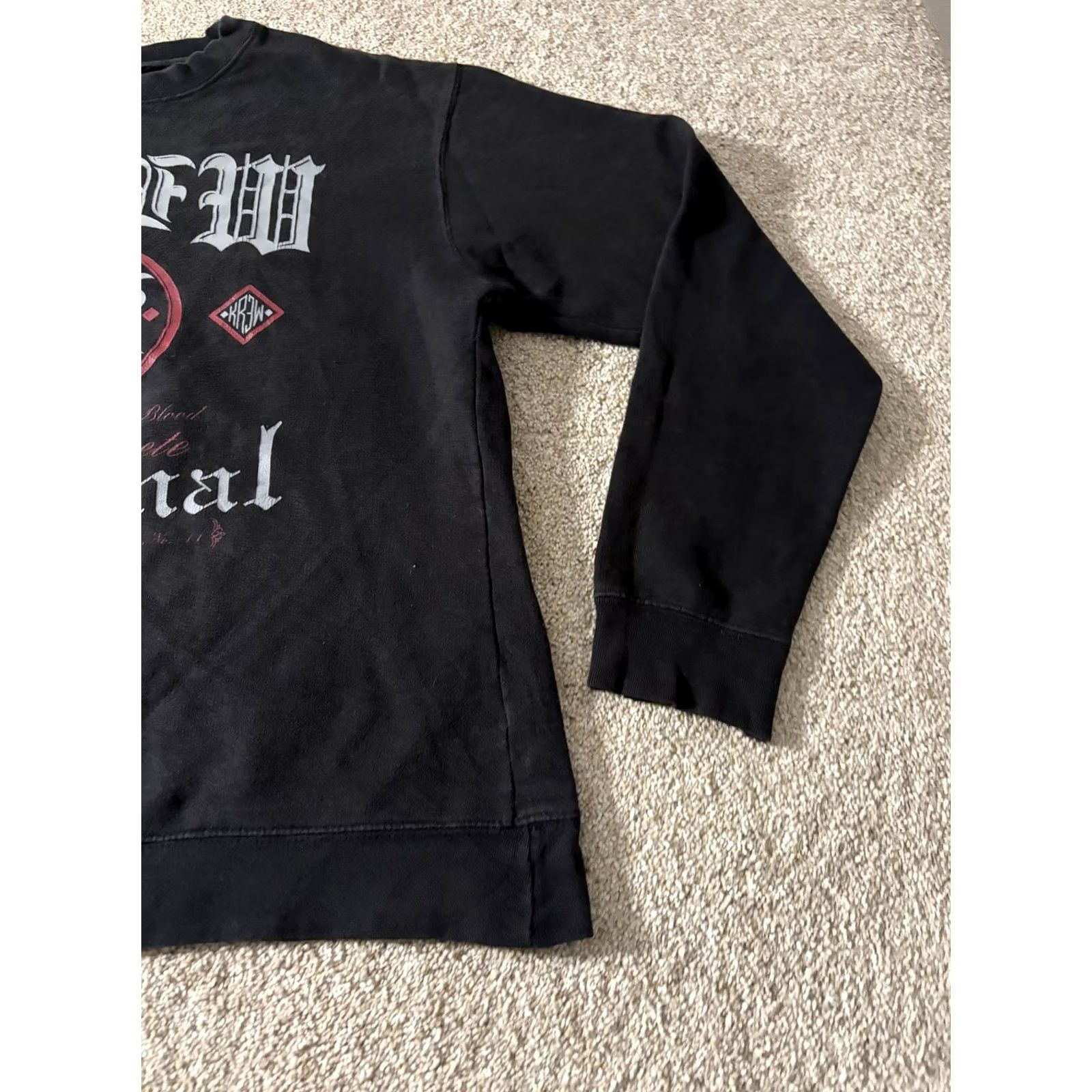 Vintage KR3W Sweatshirt Mens M Black Graphic Print Gothic Fleece Crewneck Original Graphic Print Logo Size US M / EU 48-50 / 2 - 4 Thumbnail