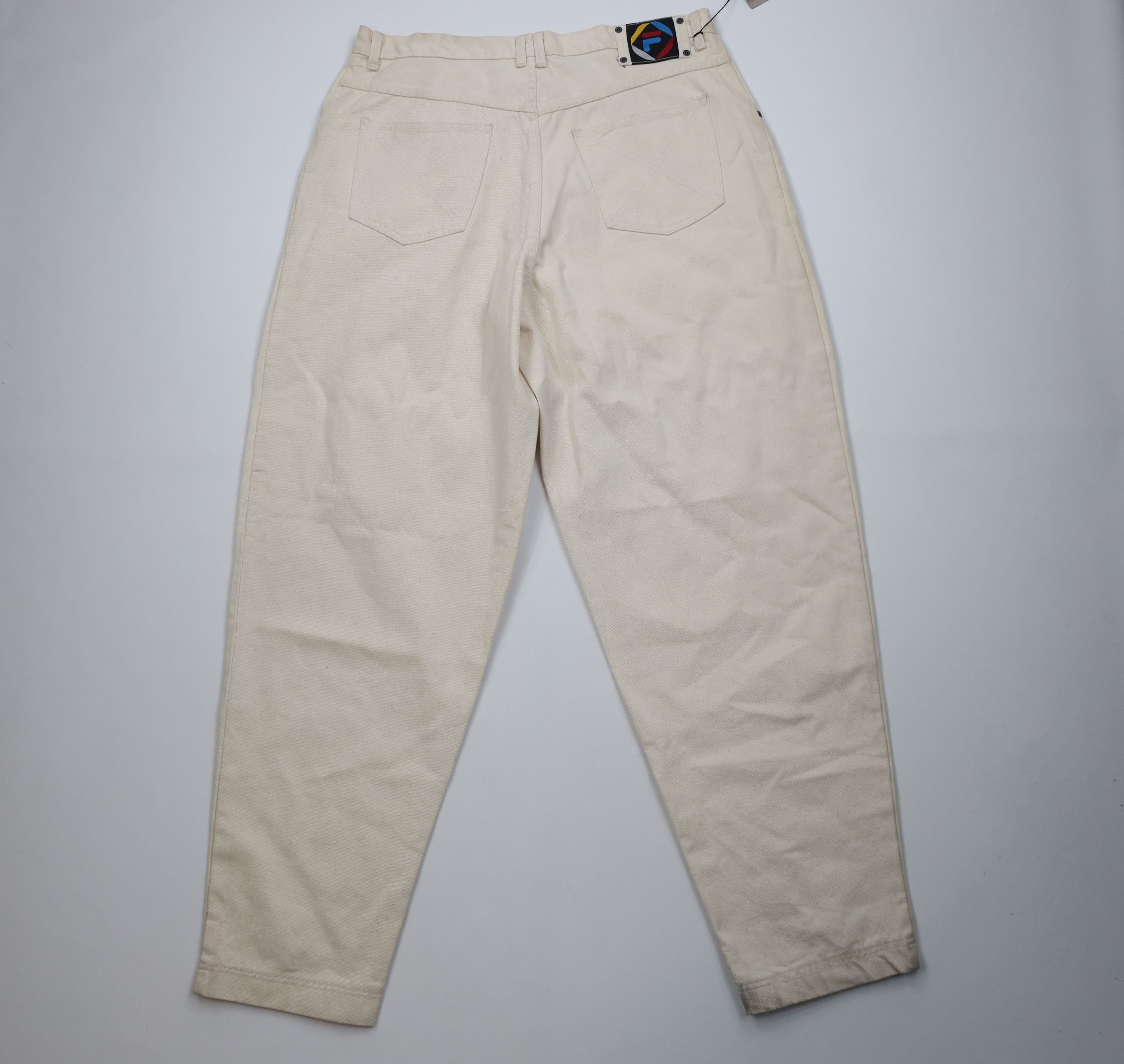 Fila Deadstock Vintage 90s Fila Baggy Skateboard Jeans Cream Size US 38 / EU 54 - 12 Thumbnail