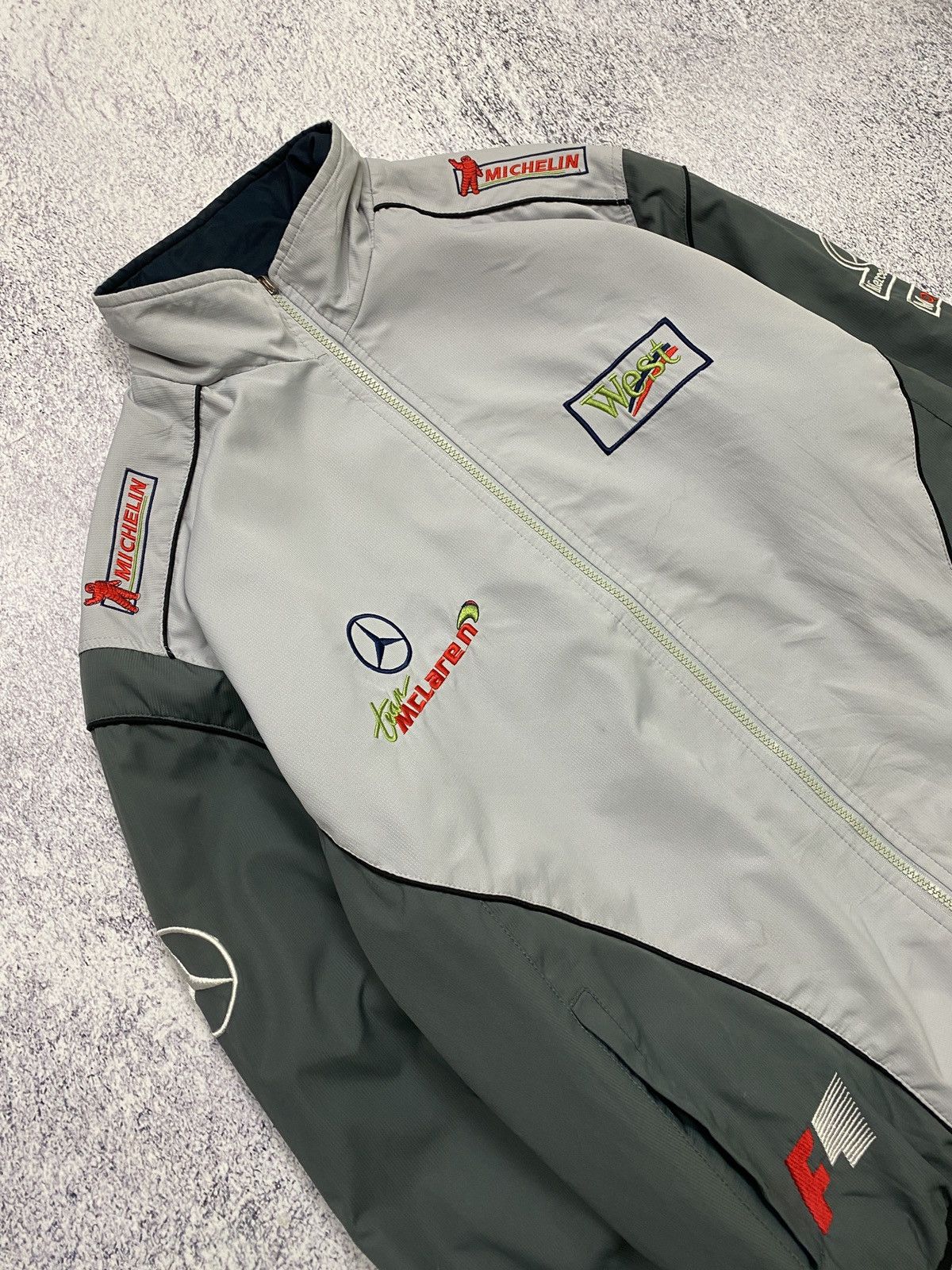 Formula 1 Adidas Mercedes-Benz McLaren F1 Racing Reversible Jacket 90s Size US XL / EU 56 / 4 - 2 Thumbnail