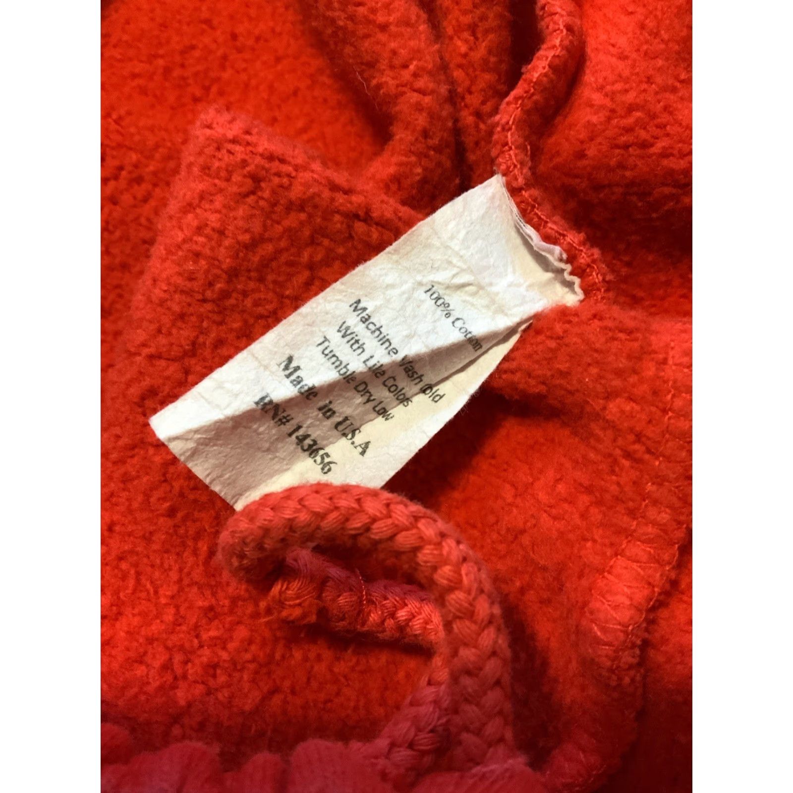 Vintage VINTAGE Red Made In USA Blank Fleece Drawstring Heavyweight Jogger Sweatpants Sz. S Mens Pants Sweatpants USA Heavyweight Fleece Jogger Drawstring S Size US 29 - 4 Thumbnail