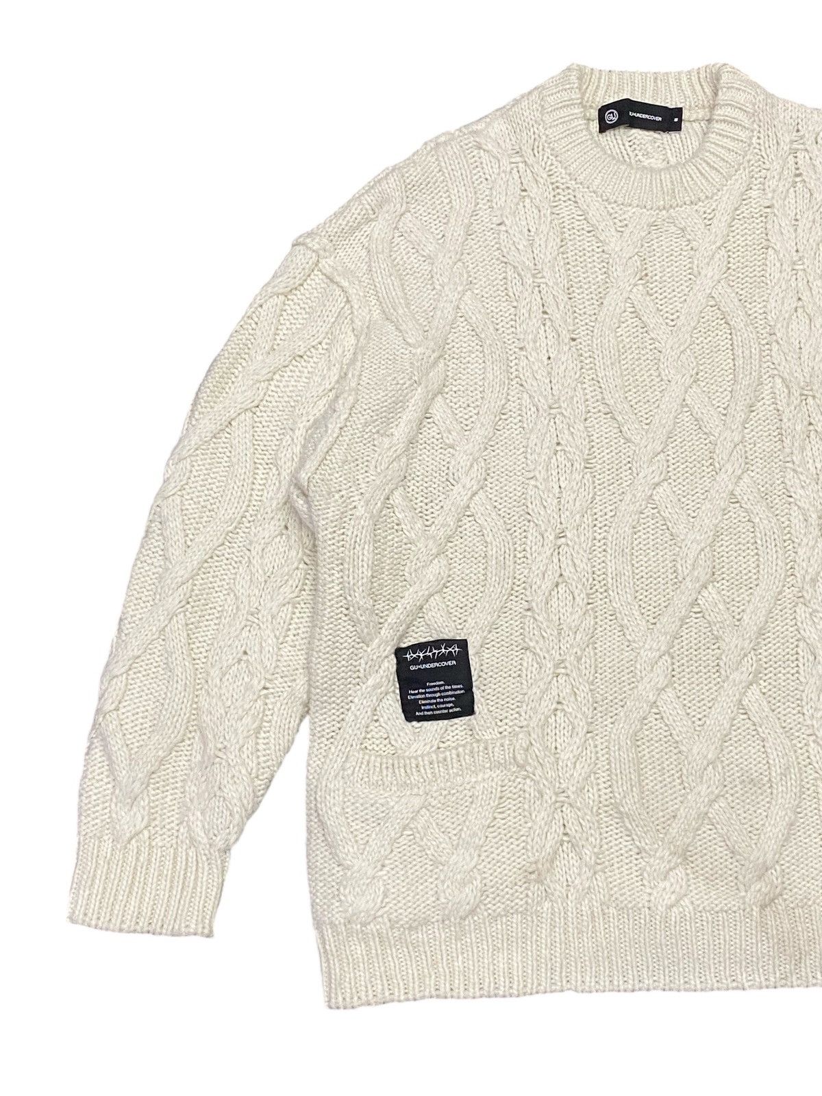GU × Undercover Gu X Undercover Diagonal Zipper Coble Knit Sweater Size US M / EU 48-50 / 2 - 7 Thumbnail