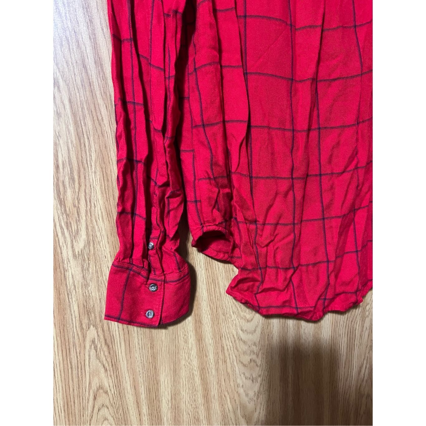 Other A New Day Red Plaid Button Up Top Woman’s Size Medium Size M / US 6-8 / IT 42-44 - 7 Thumbnail