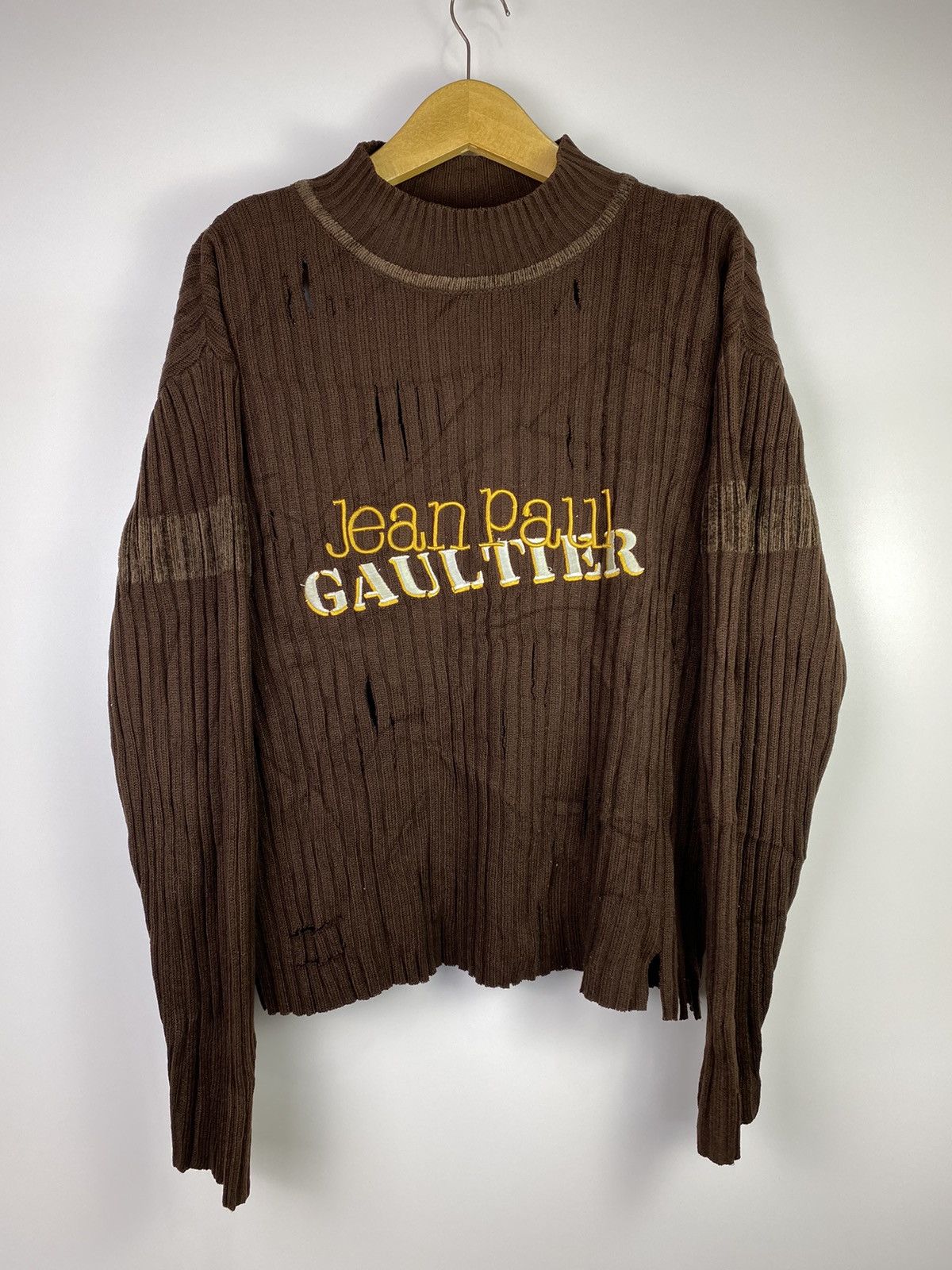 Japanese Brand distressed knitted jpg custom embroidery grunge style Size US M / EU 48-50 / 2 - 2 Thumbnail