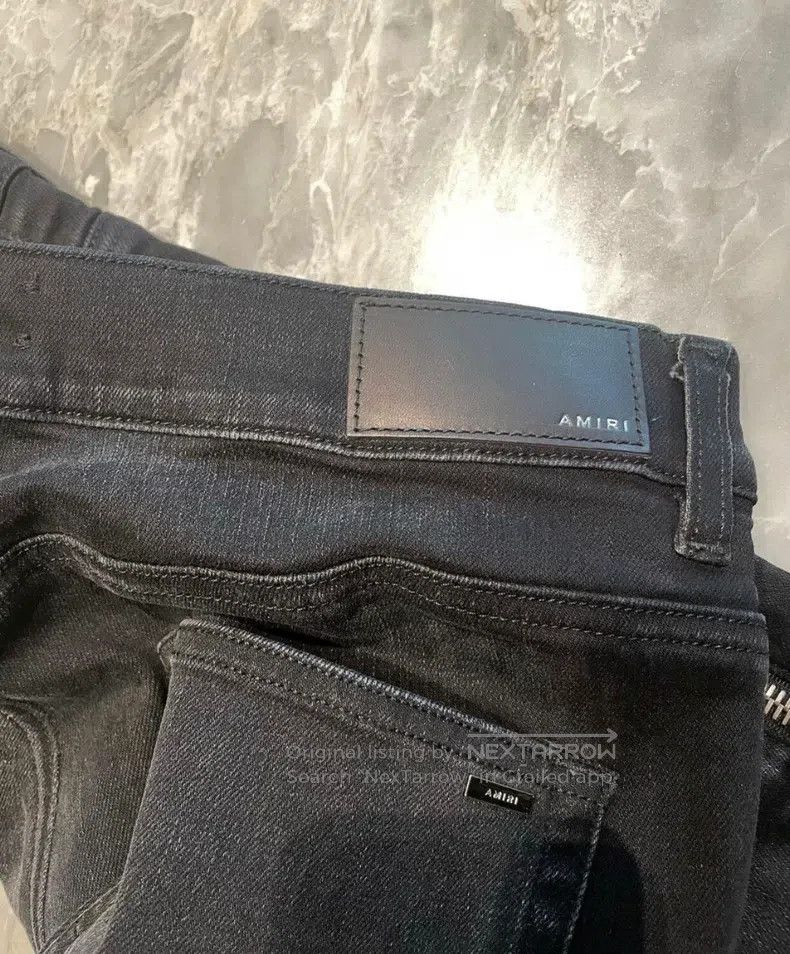 Amiri Amiri Classic Vintage Velvet Patchwork Black Jeans, Size 3 Size US 33 - 4 Thumbnail