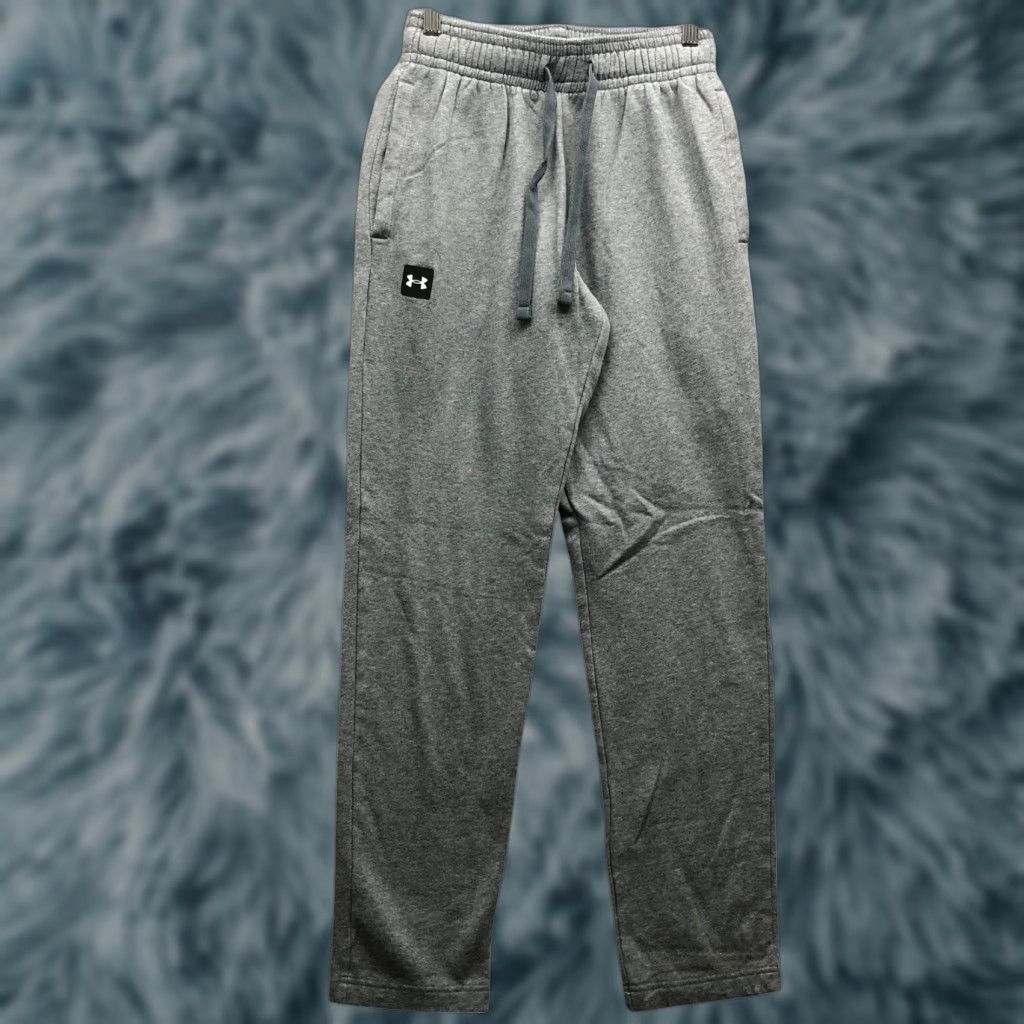 Under Armour Under Armour Sweatpants Mens S Straight Embroidered Logo Heathered Gray Pants Sports Casual Relaxed Men Size US 29 - 1 Thumbnail