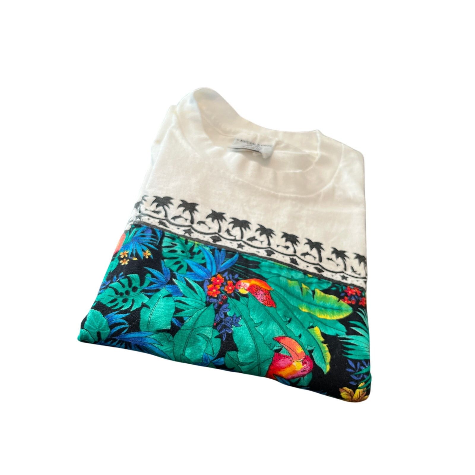 Other TOUCAN DANCE By Maui T-Shirt Large Tropical Floral Whte 90's Size US L / EU 52-54 / 3 - 6 Thumbnail