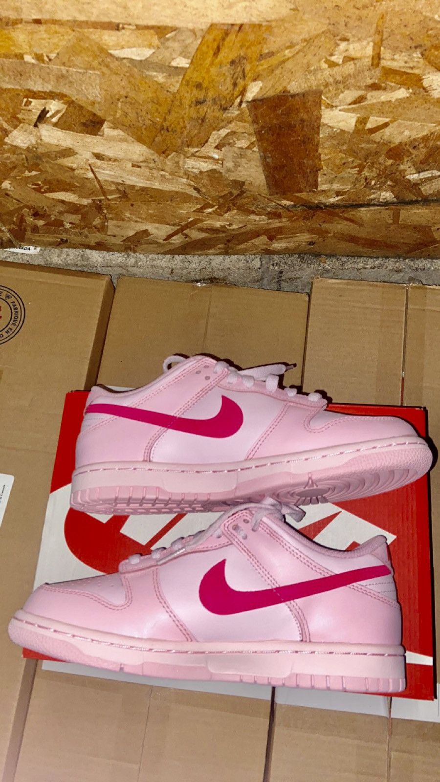 image of Nike Dunk Shoes in Pink, Women's (Size 5.5)