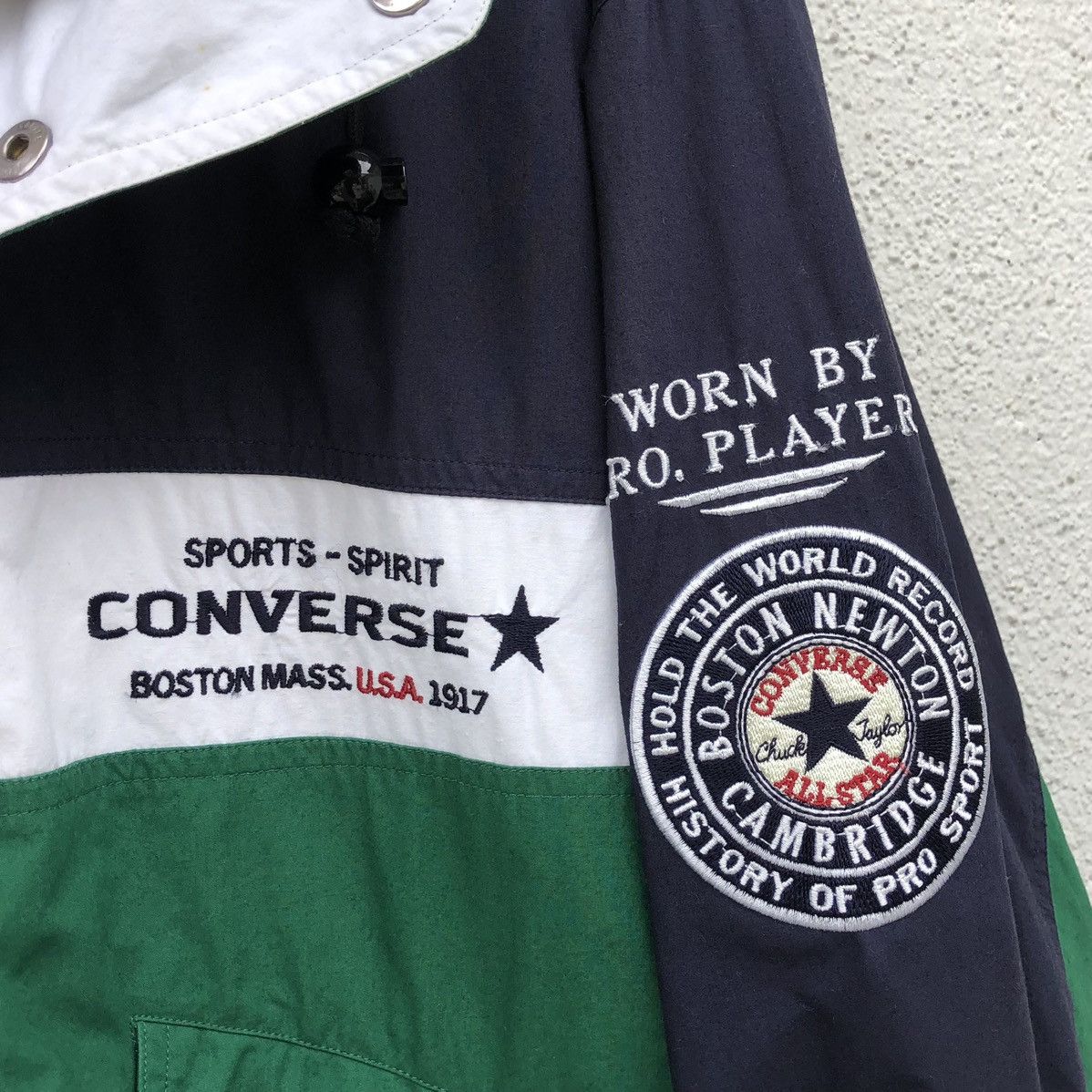 Converse Vintage 90s Converse Colour Block Bomber Jacket Size US L / EU 52-54 / 3 - 14 Thumbnail