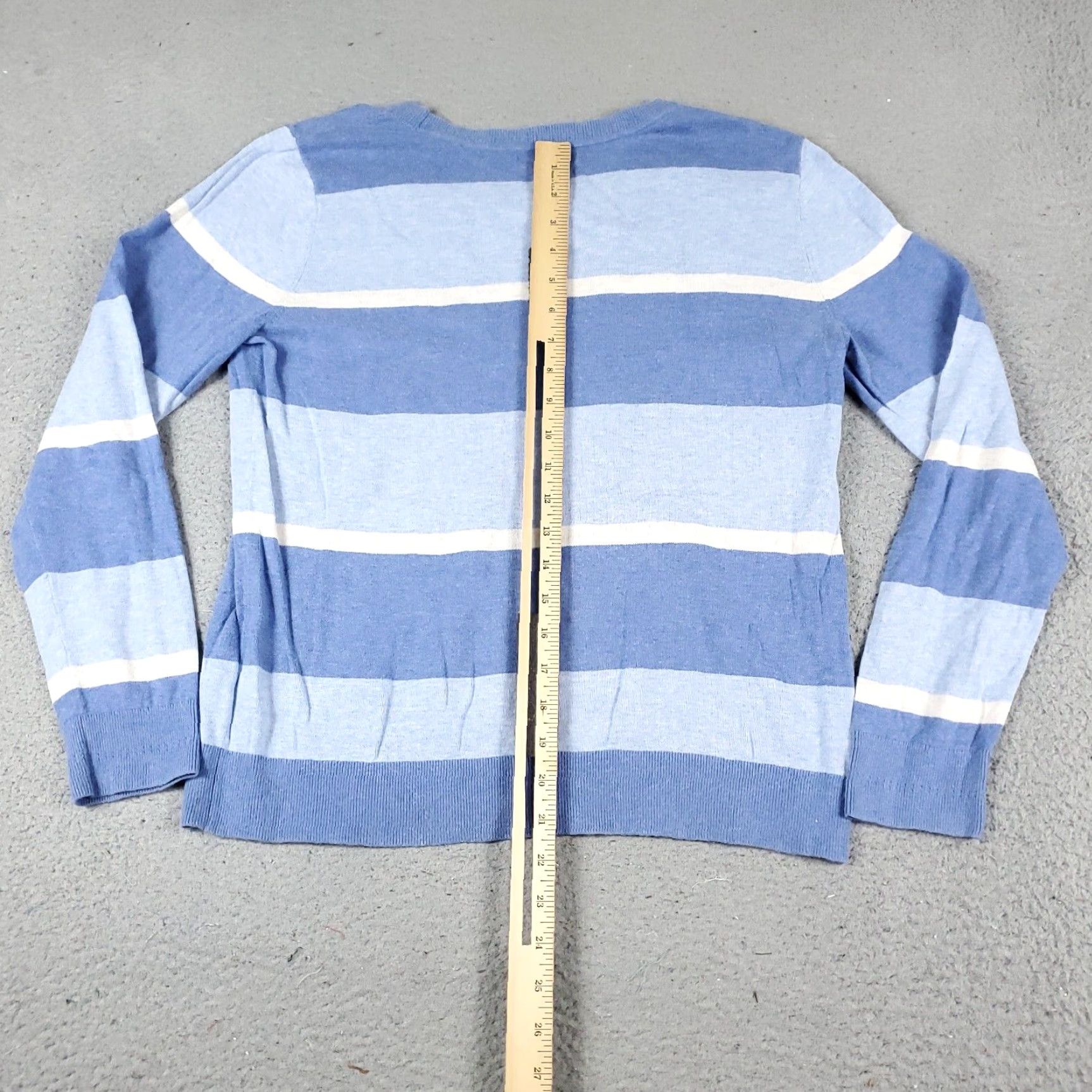 Tommy Hilfiger Tommy Hilfiger Sweater Womens Medium Blue Striped Pullover Crew Neck Sweatshirt Size M / US 6-8 / IT 42-44 - 5 Thumbnail