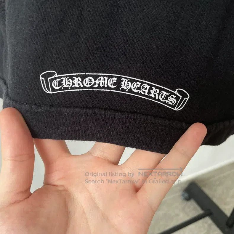 Chrome Hearts CHROME HEARTS Size S Black Sanskrit cross sword flower shor Size US S / EU 44-46 / 1 - 6 Thumbnail