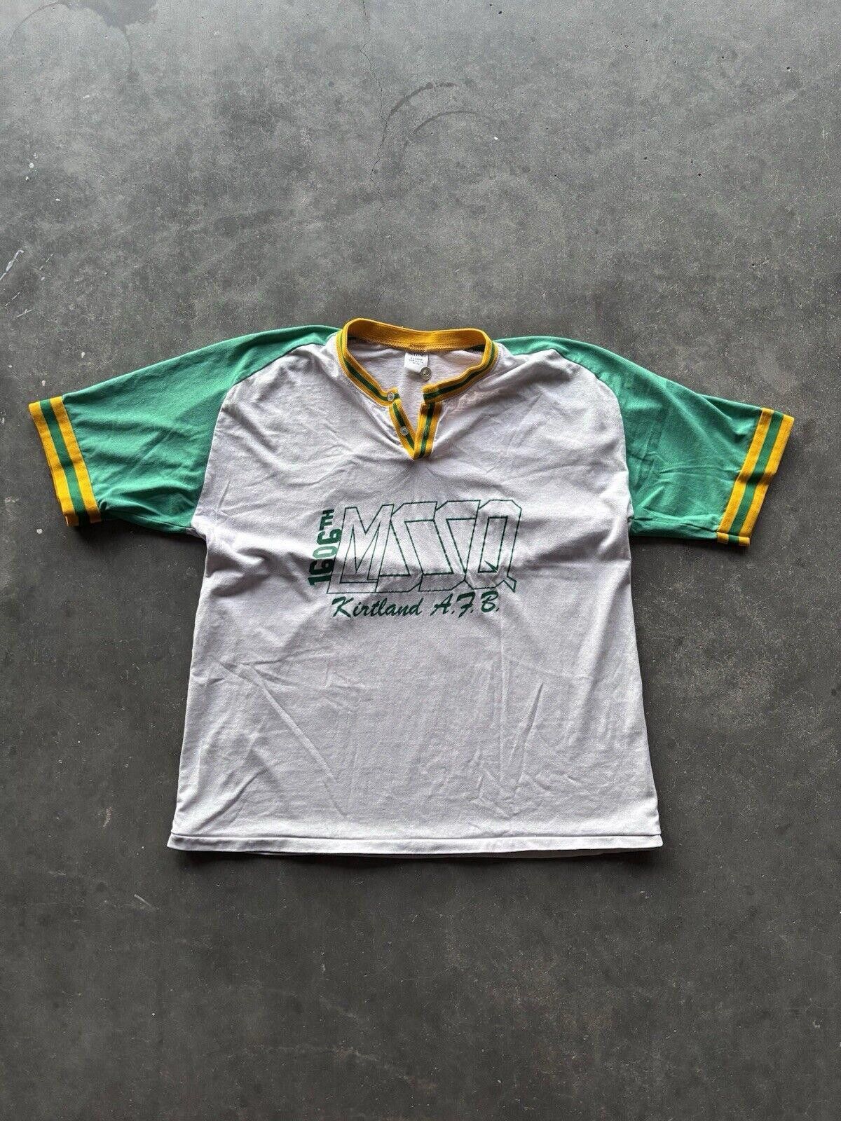 Delong × Vintage Vintage Delong Kirtland Air Force Base Rib Knit Jersey XL Size US XL / EU 56 / 4 - 1 Thumbnail