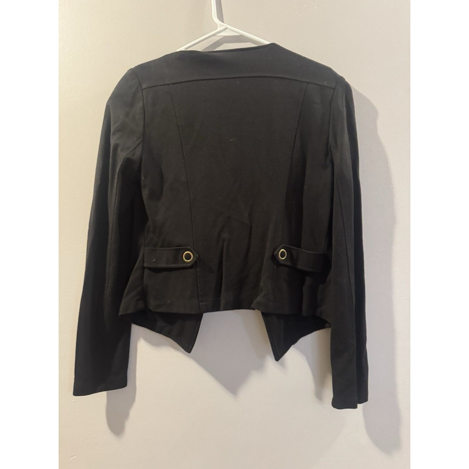 Other CAbi Black Point Asymmetrical Zip Snap Flap Moto Jacket Size Size S / US 4 / IT 40 - 4 Thumbnail