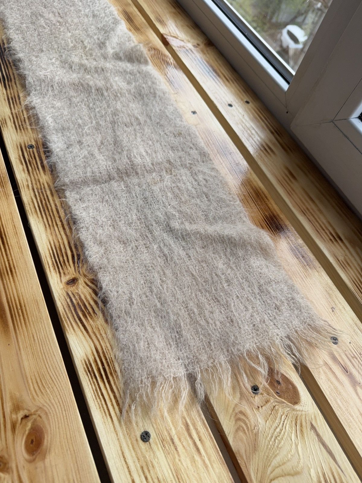 Japanese Brand Retro 80s Rare Vintage All Mohair Plus Scotland Fuzzy Scarf Size ONE SIZE - 9 Thumbnail