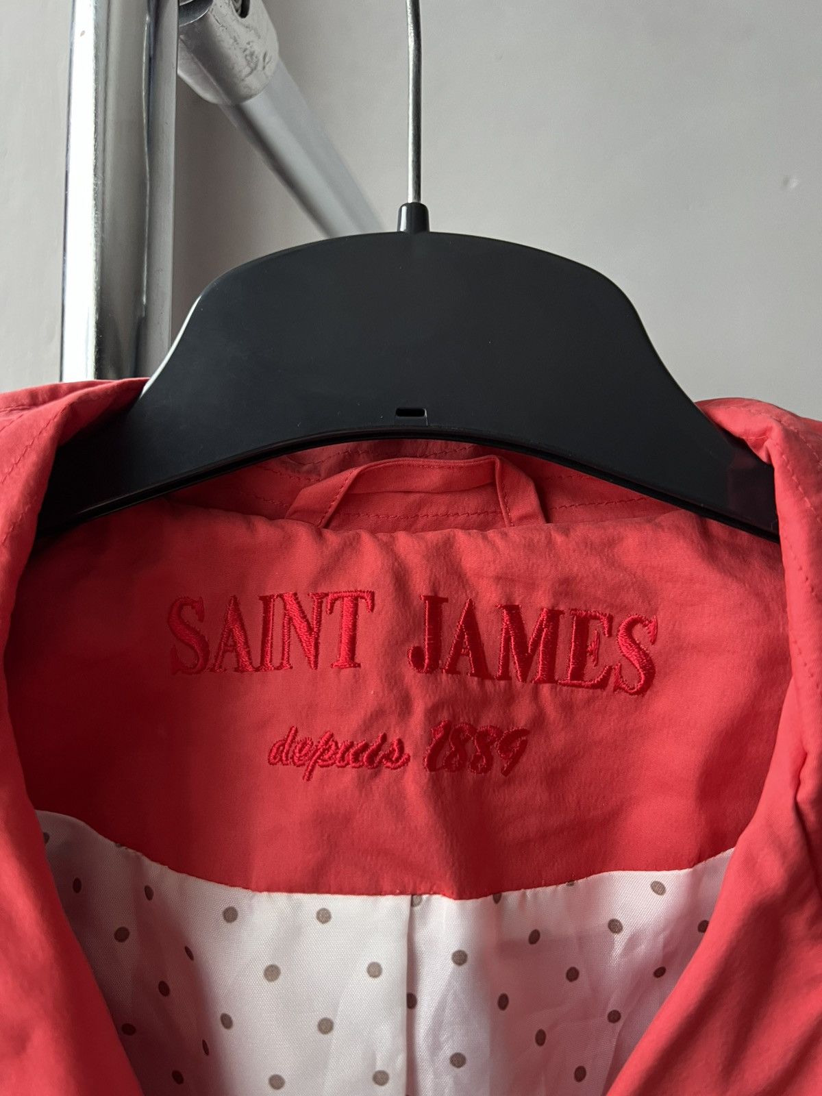 Saint James SAINT JAMES VINTAGE WOMEN PINK/ORANGE SOLID TRENCH COAT SZ 8 Size M / US 6-8 / IT 42-44 - 6 Thumbnail