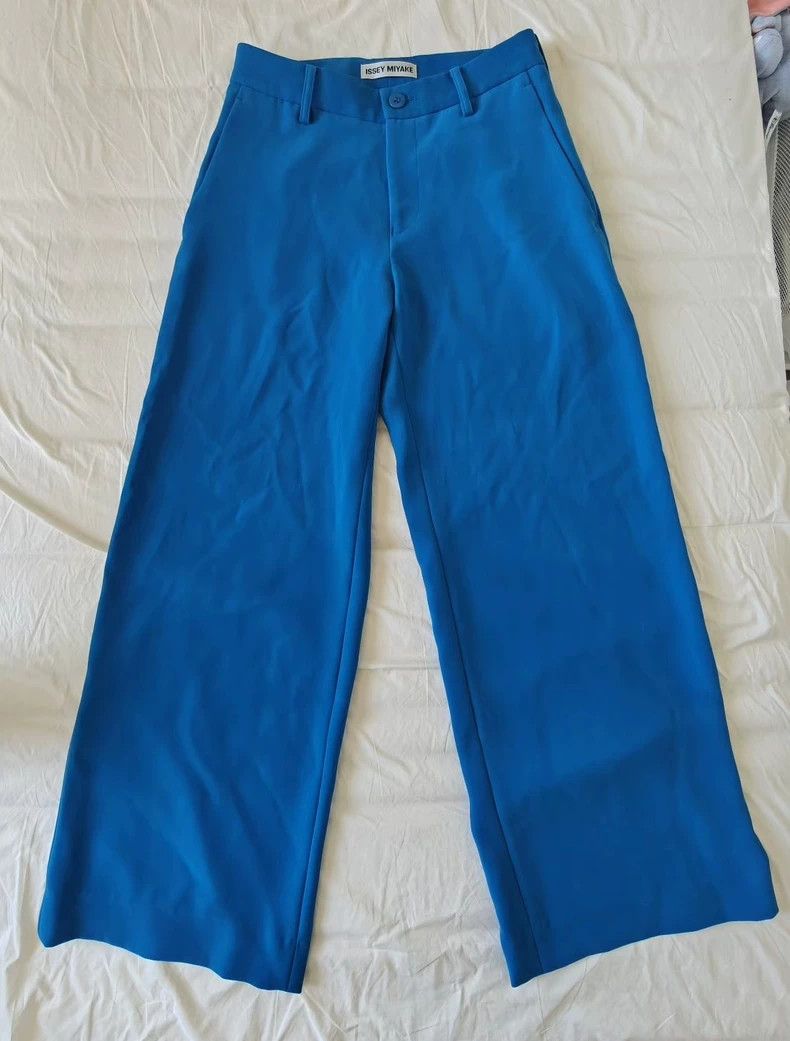 Issey Miyake Issey Miyake size:2 Blue wide-leg pants Size 22" - 1 Thumbnail