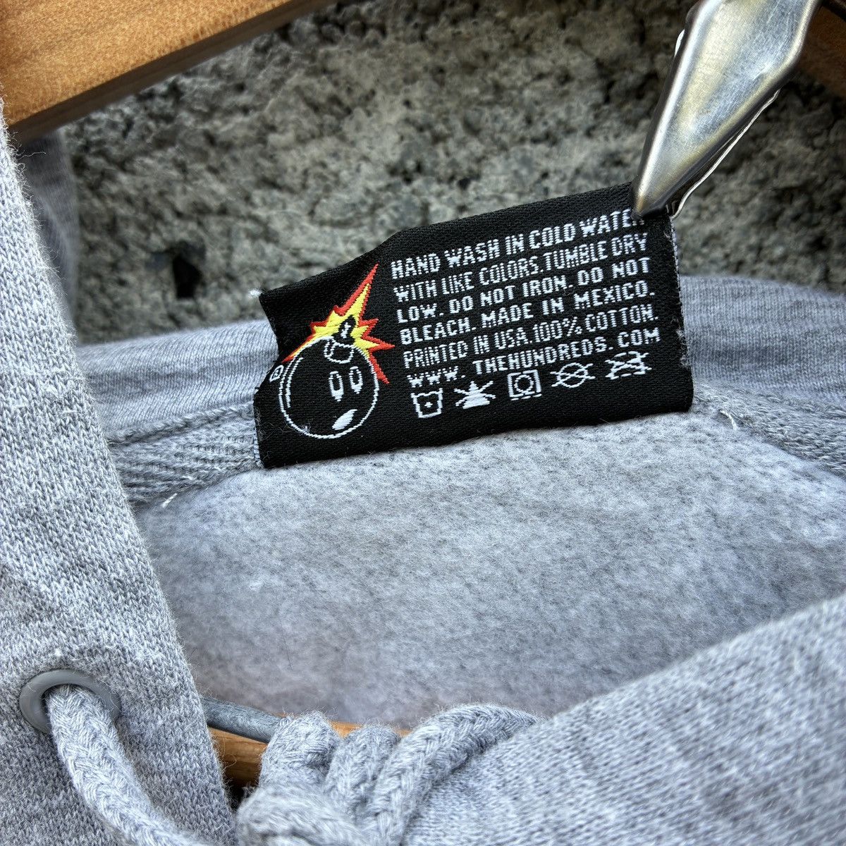 The Hundreds The Hundreds Heather Grey Hooded Sweatshirt Adam Bomb Size US XL / EU 56 / 4 - 4 Thumbnail