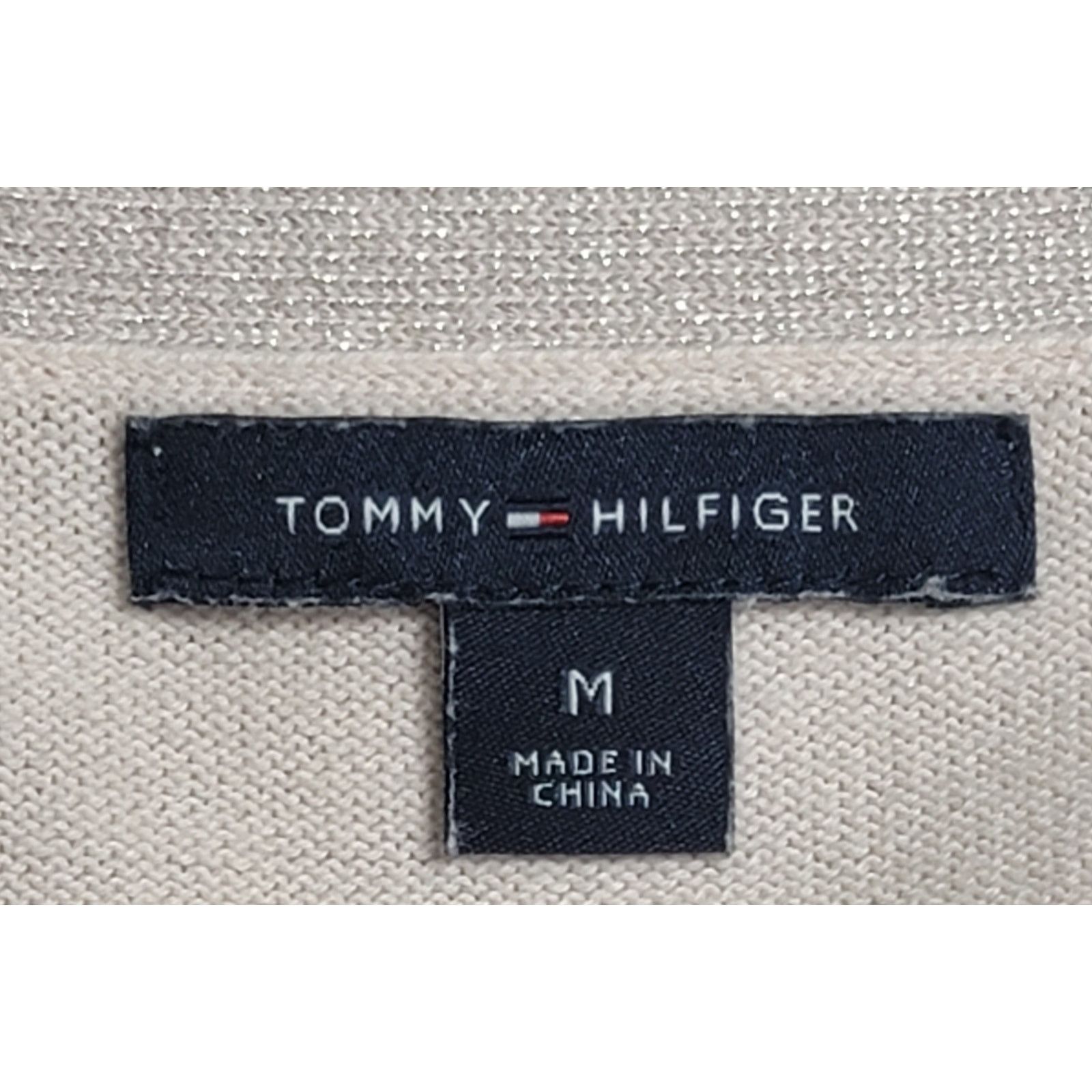 Tommy Hilfiger Tommy Hilfiger Pink Silver Sparkly V Neck Long Sleeve Top M Size M / US 6-8 / IT 42-44 - 3 Thumbnail
