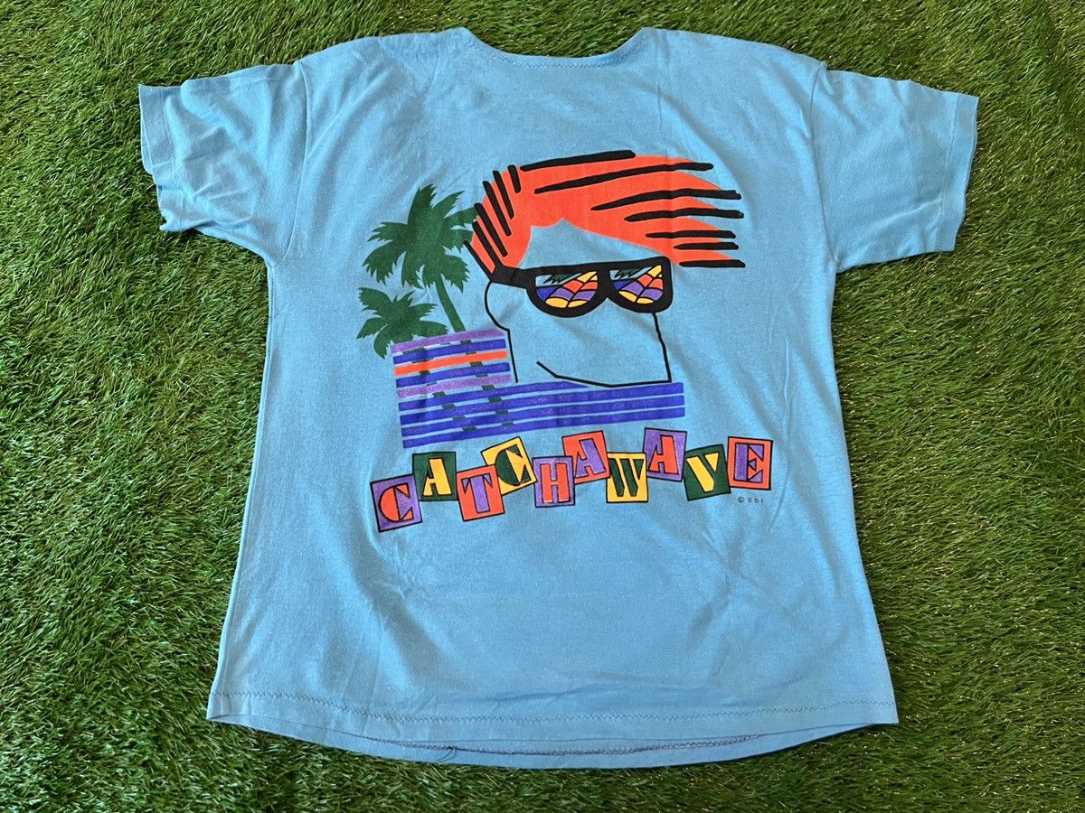 The Simpsons VTG Rare 1990 The Simpsons - Homer Dad 2-SIDED ‘Catch A Wave Size US L / EU 52-54 / 3 - 6 Thumbnail