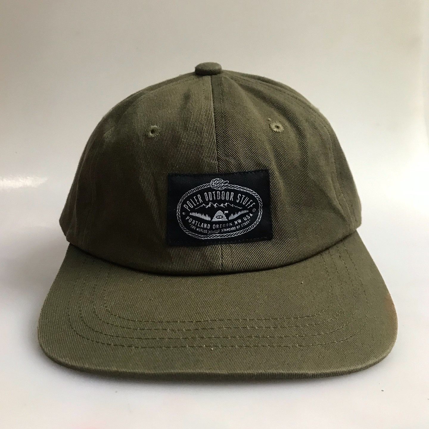 Japanese Brand Poler Five Panel Outdoor Cap Olive Green Colorway Size ONE SIZE - 1 Thumbnail