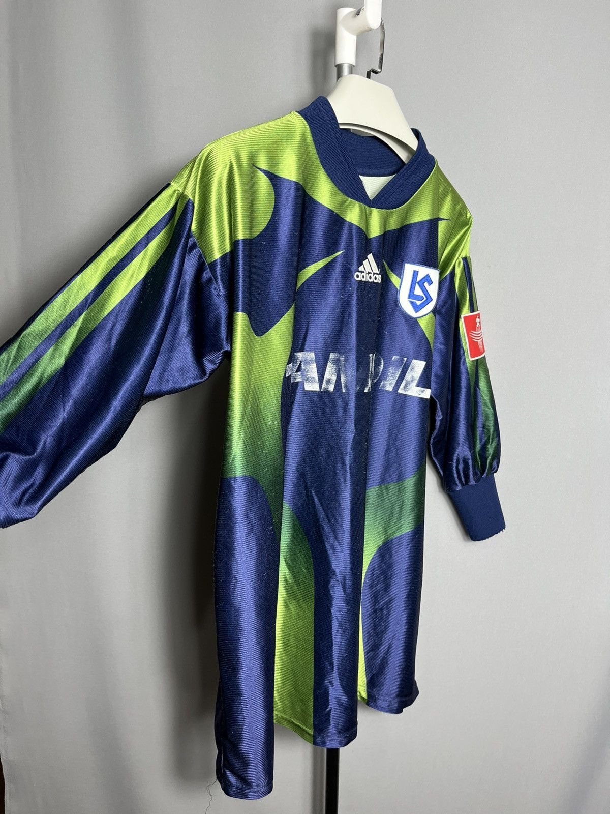 Adidas × Vintage lausanne 1999 2000 AWAY Matchworn SHIRT Goalkeeper Eric Rapo Size US XL / EU 56 / 4 - 3 Thumbnail