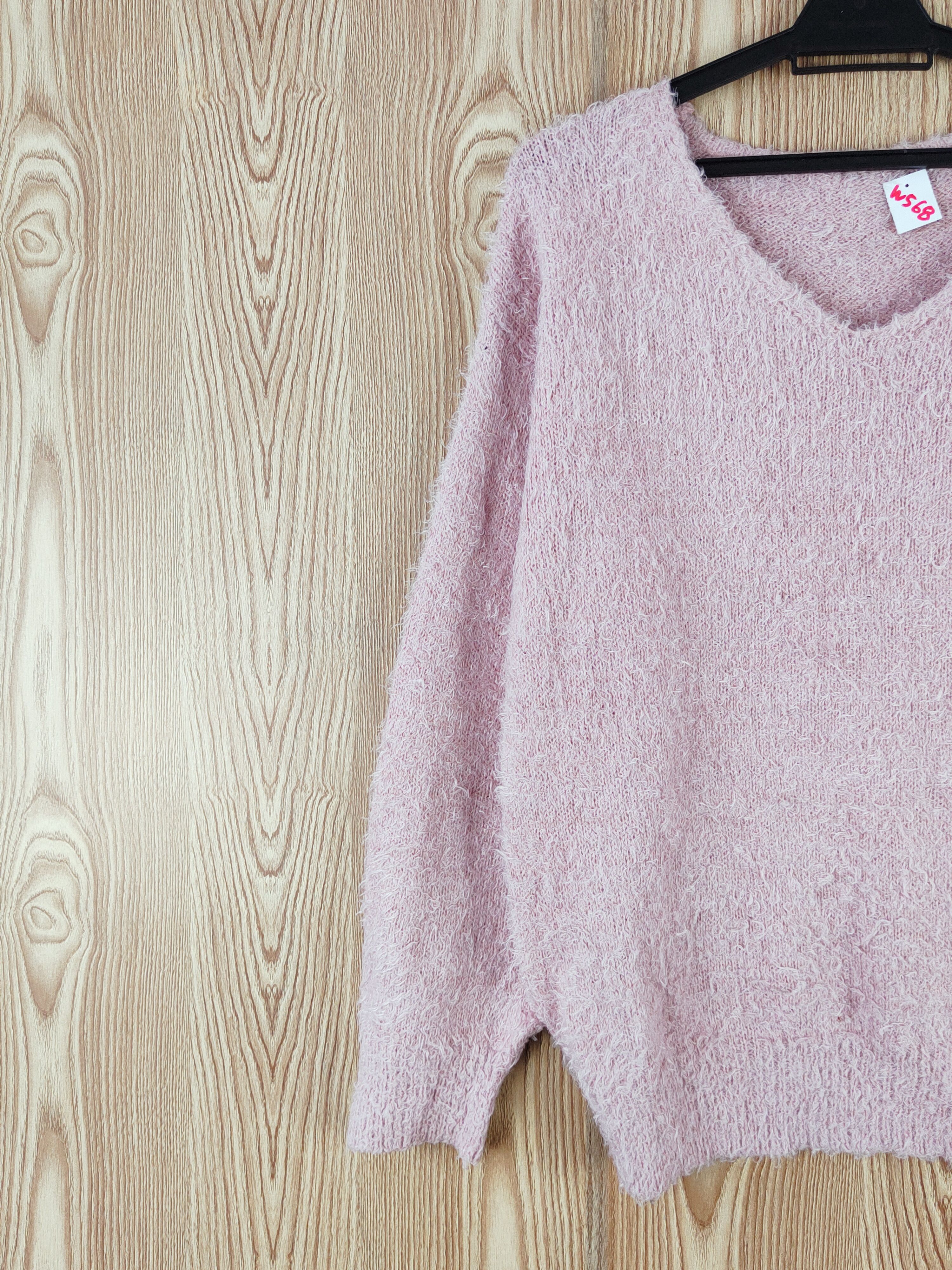 GU × Japanese Brand GU Pink Fur Mohair Knitwear Sweatshirts #W568 Size L / US 10 / IT 46 - 3 Thumbnail