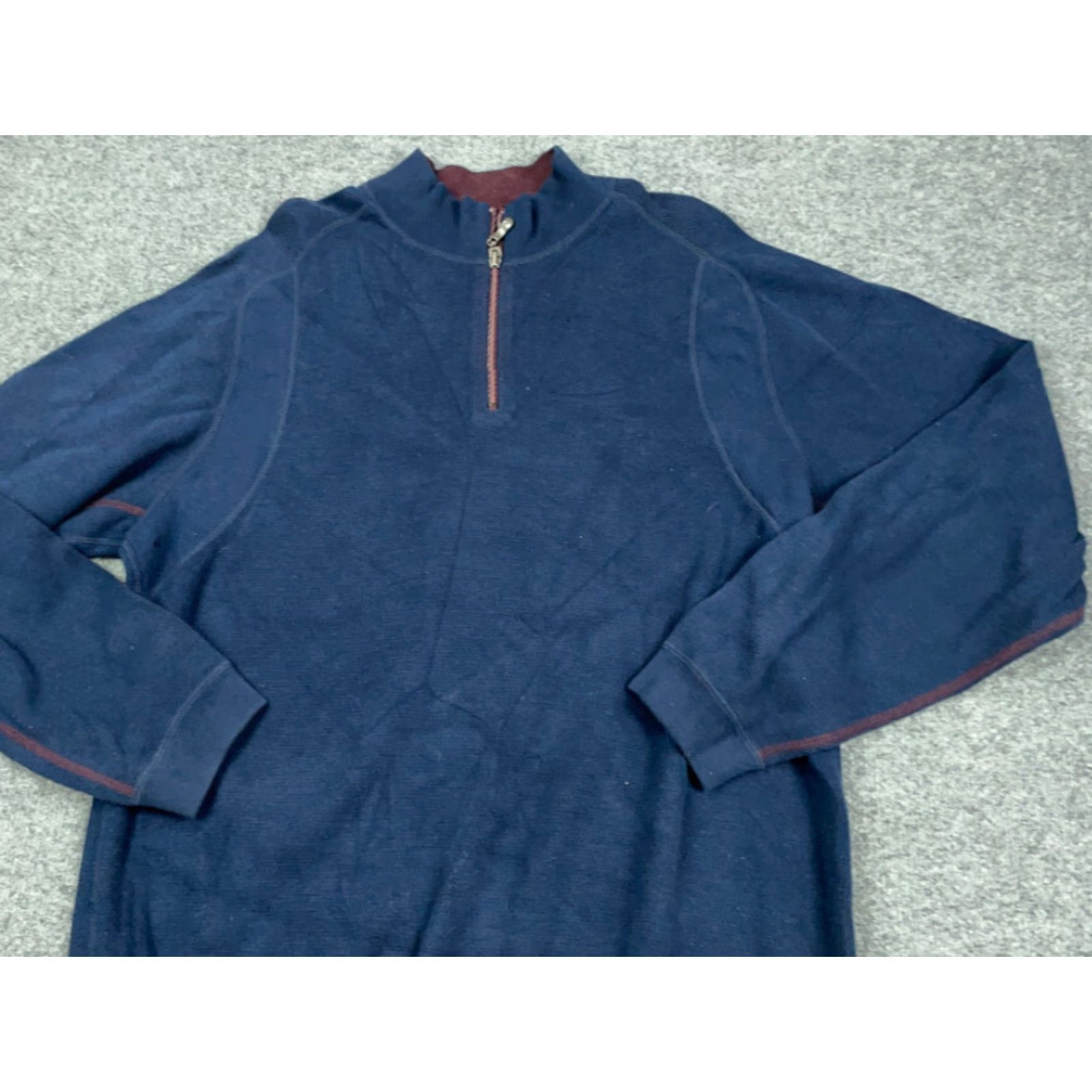 Tommy Bahama Tommy Bahama Sweater Adult XL Blue Cotton 1/4 Zip Embroidered Knit Classic Preppy Mens Size US XL / EU 56 / 4 - 6 Thumbnail