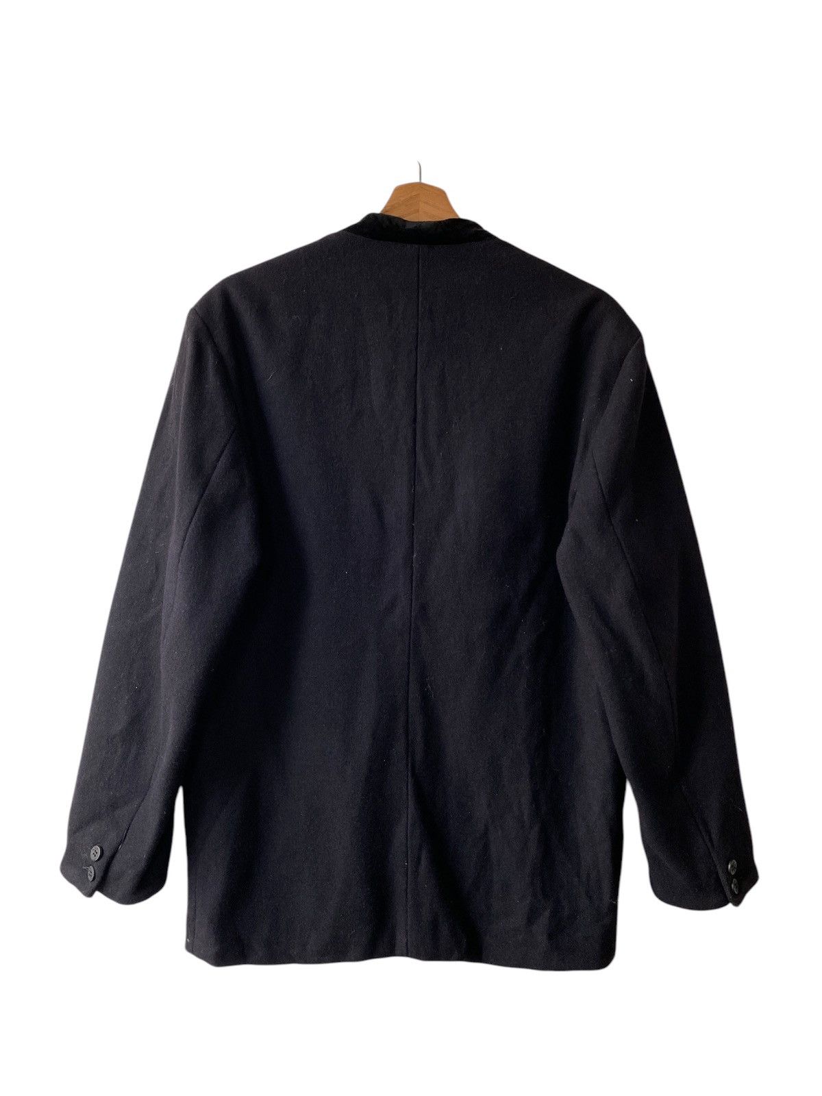 Marithe + Francois Girbaud × Vintage 1990s - Marithe Francois Girbaud Wool Mandarin Collar Jacket Size US L / EU 52-54 / 3 - 2 Thumbnail