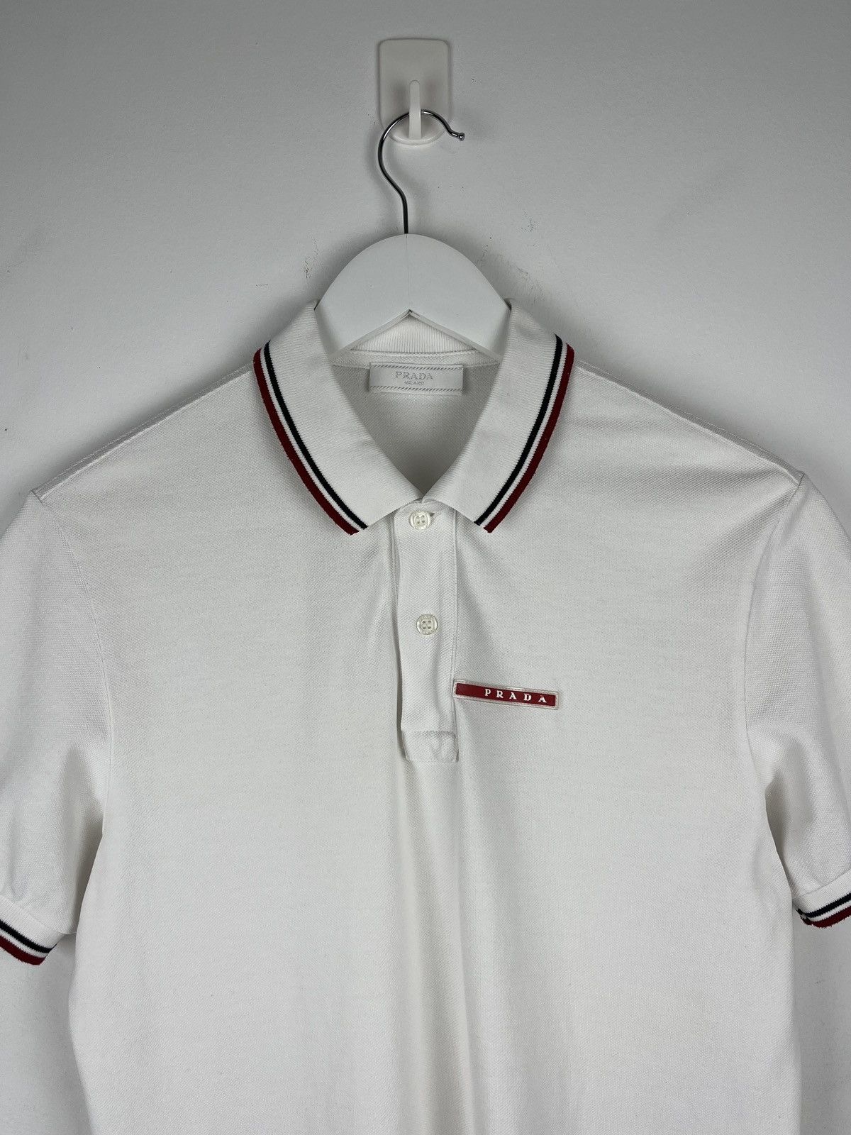 Prada Prada Red Tab Polo Shirt 2018 Size US M / EU 48-50 / 2 - 2 Thumbnail
