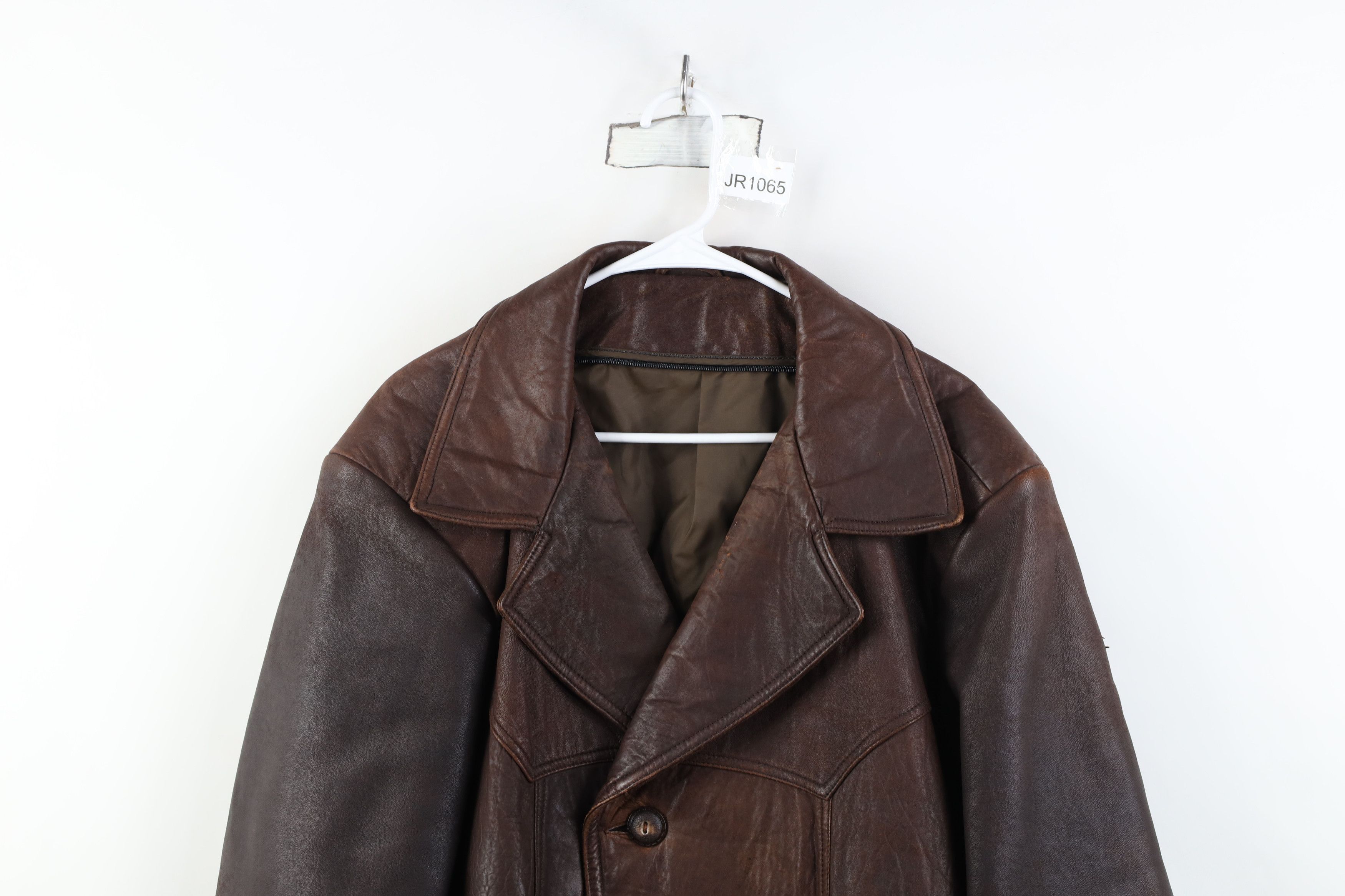 Vintage Vintage 90s Streetwear Leather Rancher Jacket Brown USA Size US XXL / EU 58 / 5 - 2 Thumbnail