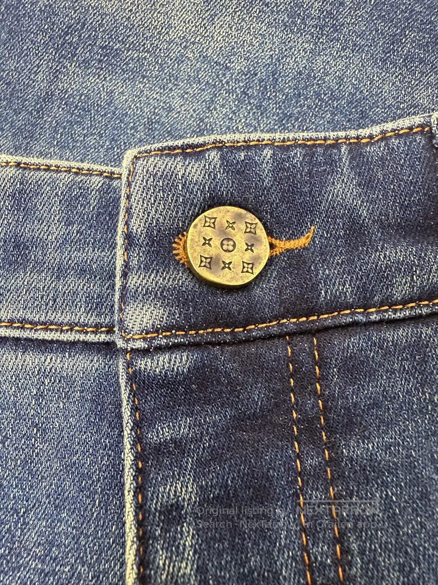 Louis Vuitton Louis Vuitton Blue Retro Jeans. Size 41" - 3 Thumbnail
