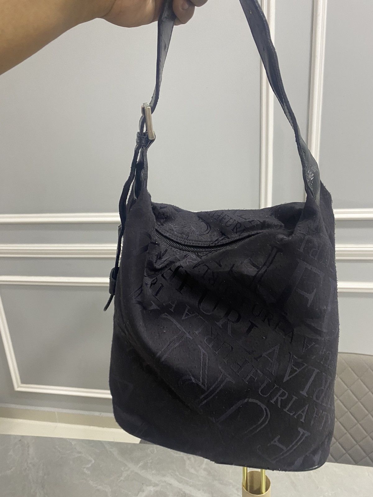 Furla FURLA BLACK MONOGRAM SHOULDER BAG Size ONE SIZE - 11 Thumbnail