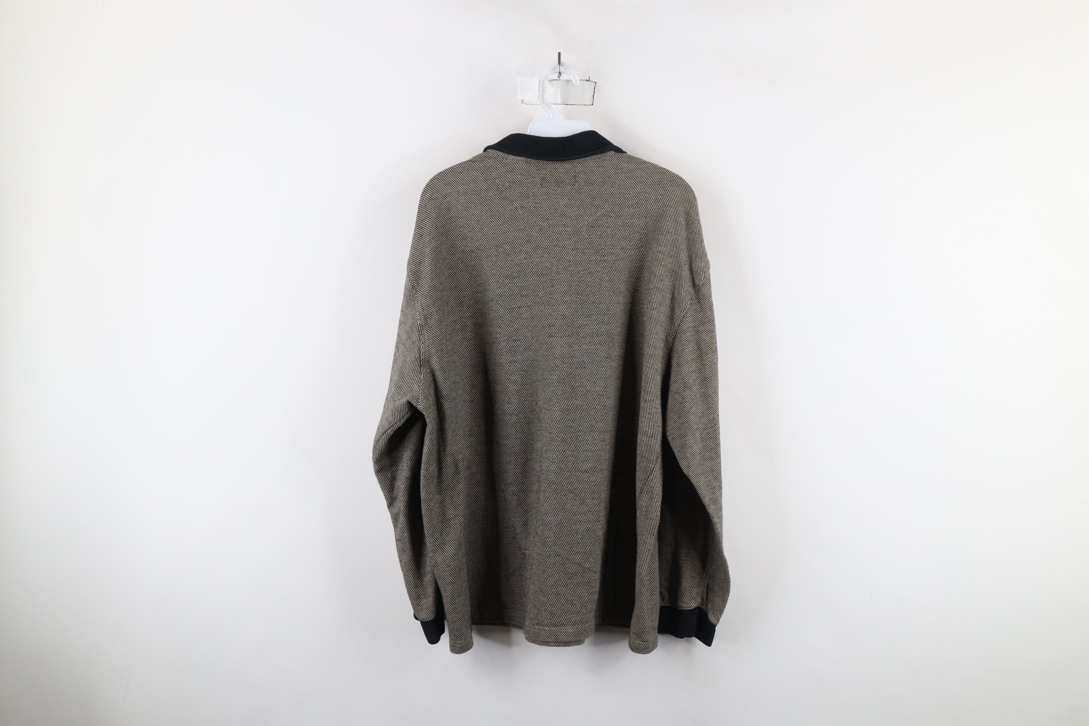 Vintage Vintage 90s Streetwear Knit Long Sleeve Rugby Polo Shirt Size US XXL / EU 58 / 5 - 10 Thumbnail