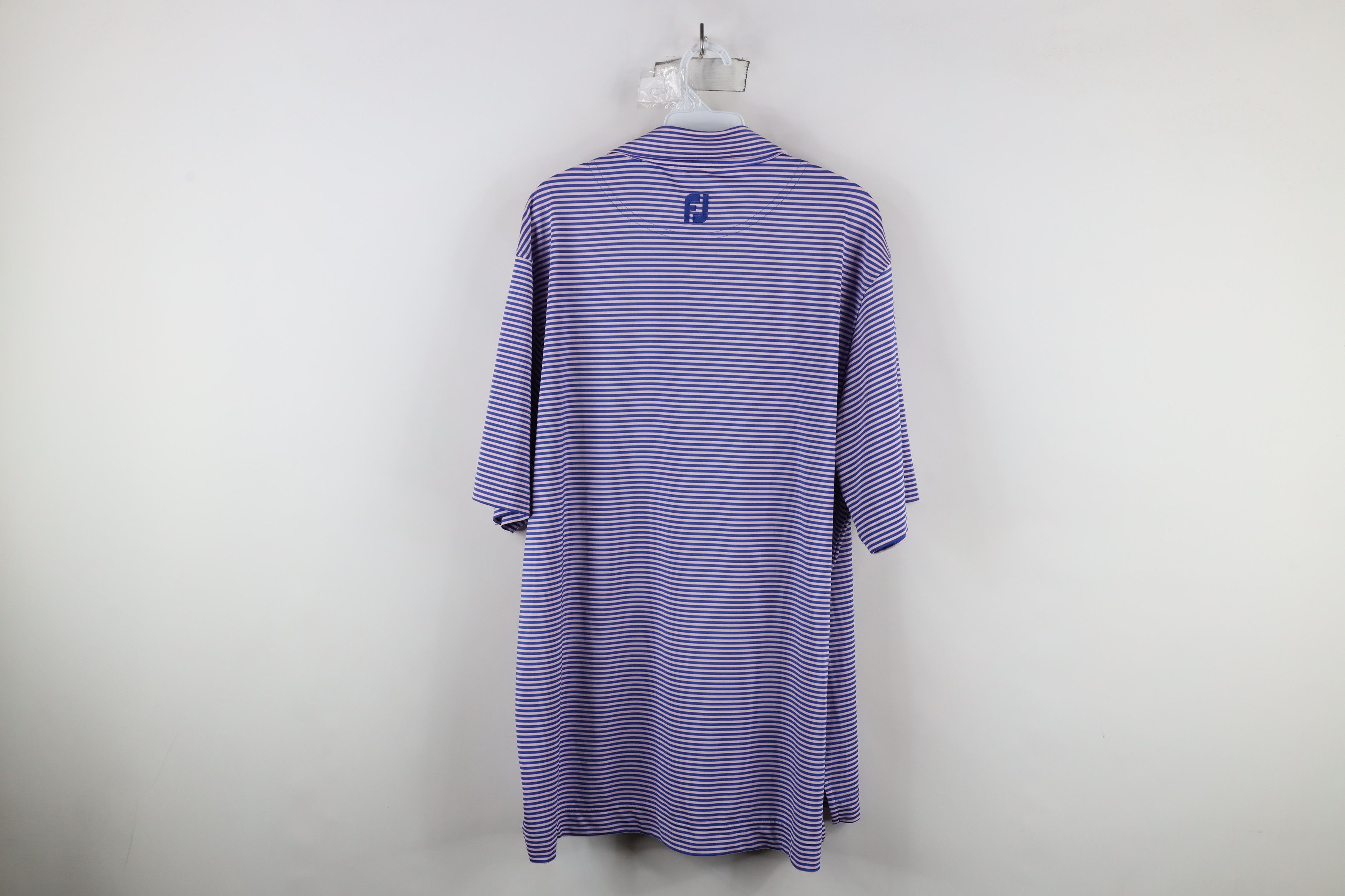 Footjoy × Vintage FootJoy Logo Striped Stretch Collared Golf Polo Shirt Size US L / EU 52-54 / 3 - 8 Thumbnail