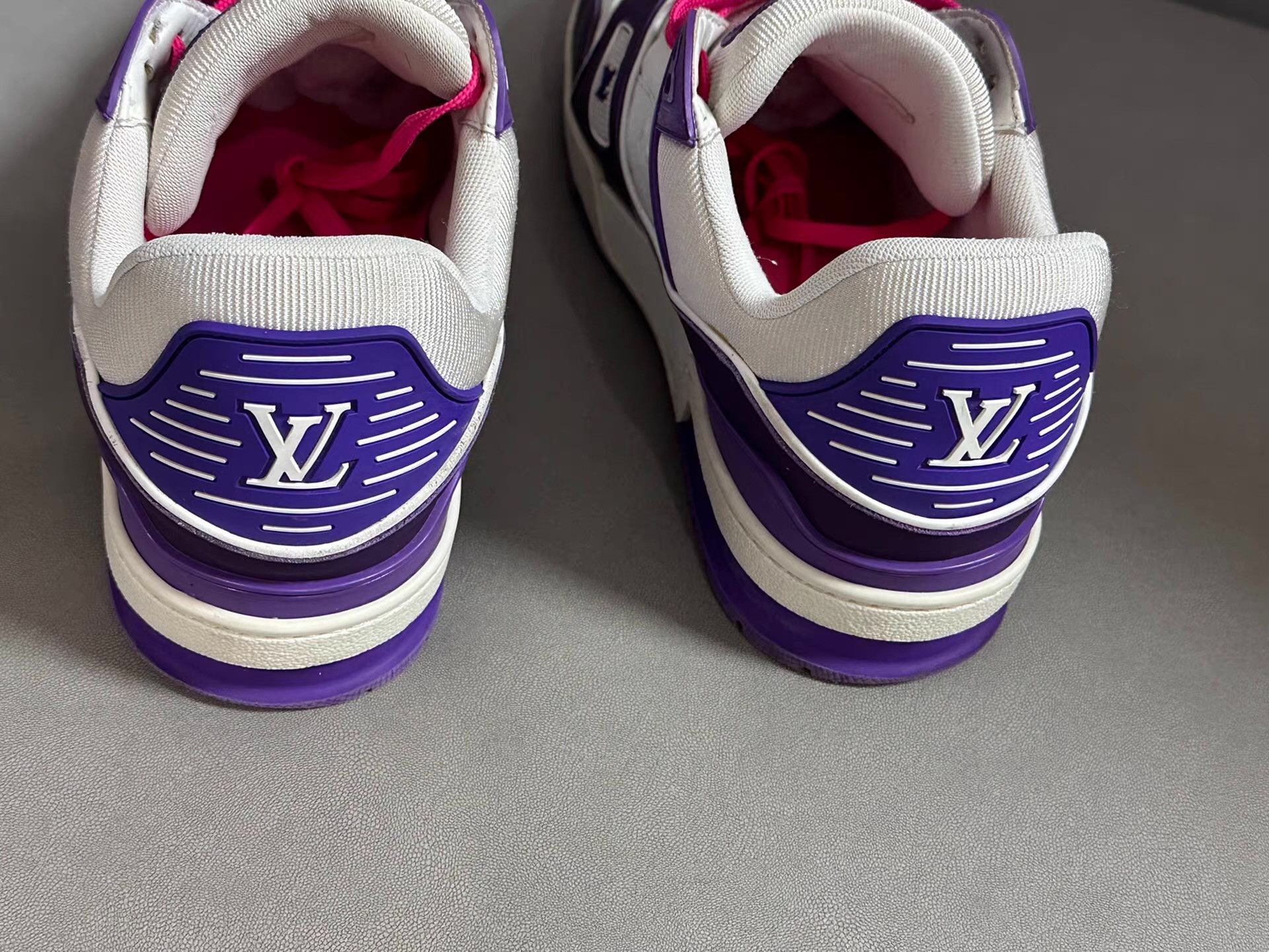 Louis Vuitton Louis Vuitton Trainer White & Purple Ｑ20 Size US 8.5 / EU 41-42 - 4 Thumbnail