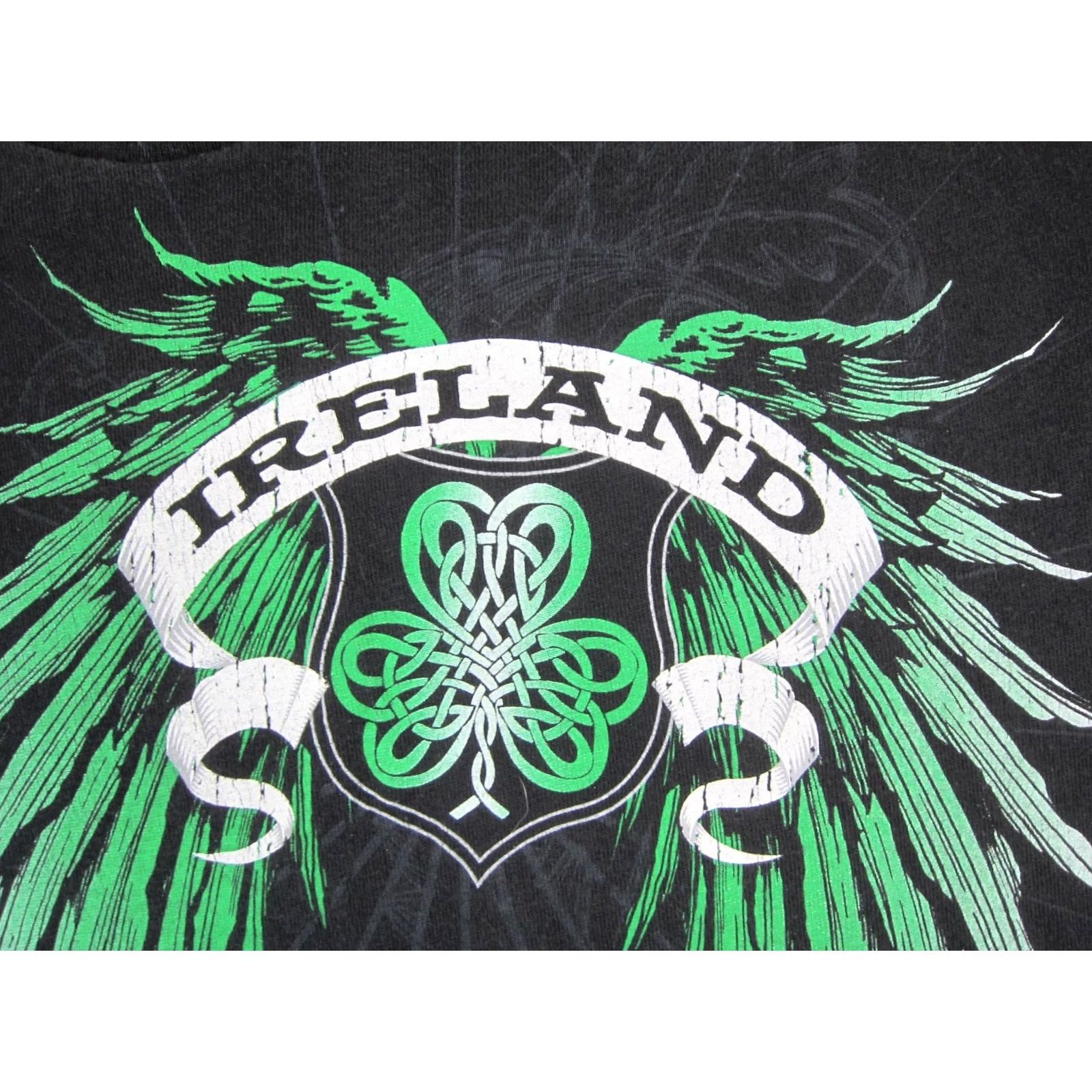 Delta Vintage Ireland Shirt Delta Men T-Shirt M Black Shamrock Wings Graphic 90s Logo Outdoor 90s Mens Size US M / EU 48-50 / 2 - 3 Thumbnail