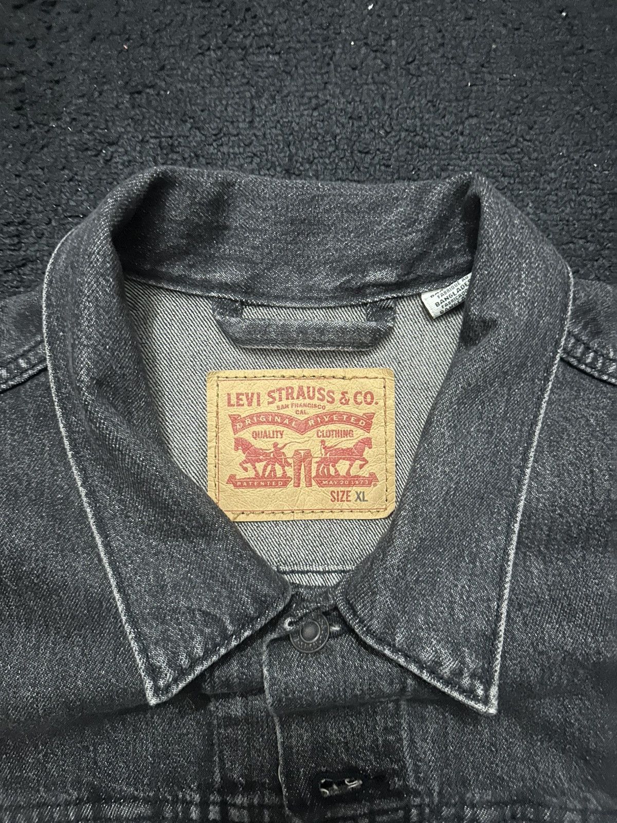 Levi's Charcoal Levi Jean Jacket Size US XL / EU 56 / 4 - 2 Thumbnail