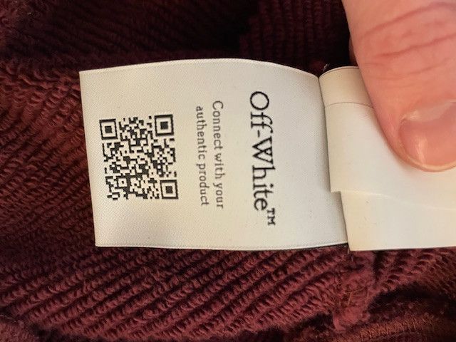 Off-White Off White Brand New Maroon Zip Up Hoodie - Size XL Size US XL / EU 56 / 4 - 7 Thumbnail