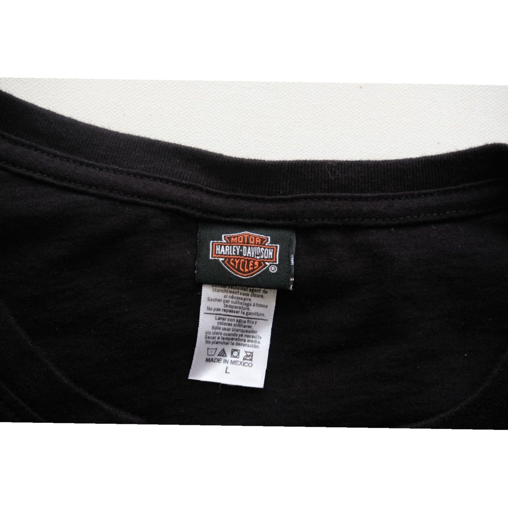 Harley Davidson VINTAGE Harley-Davidson T-Shirt Women Black Motorcycle 90s Y2K Sz L 19"W 24"L Men? Size L / US 10 / IT 46 - 4 Thumbnail
