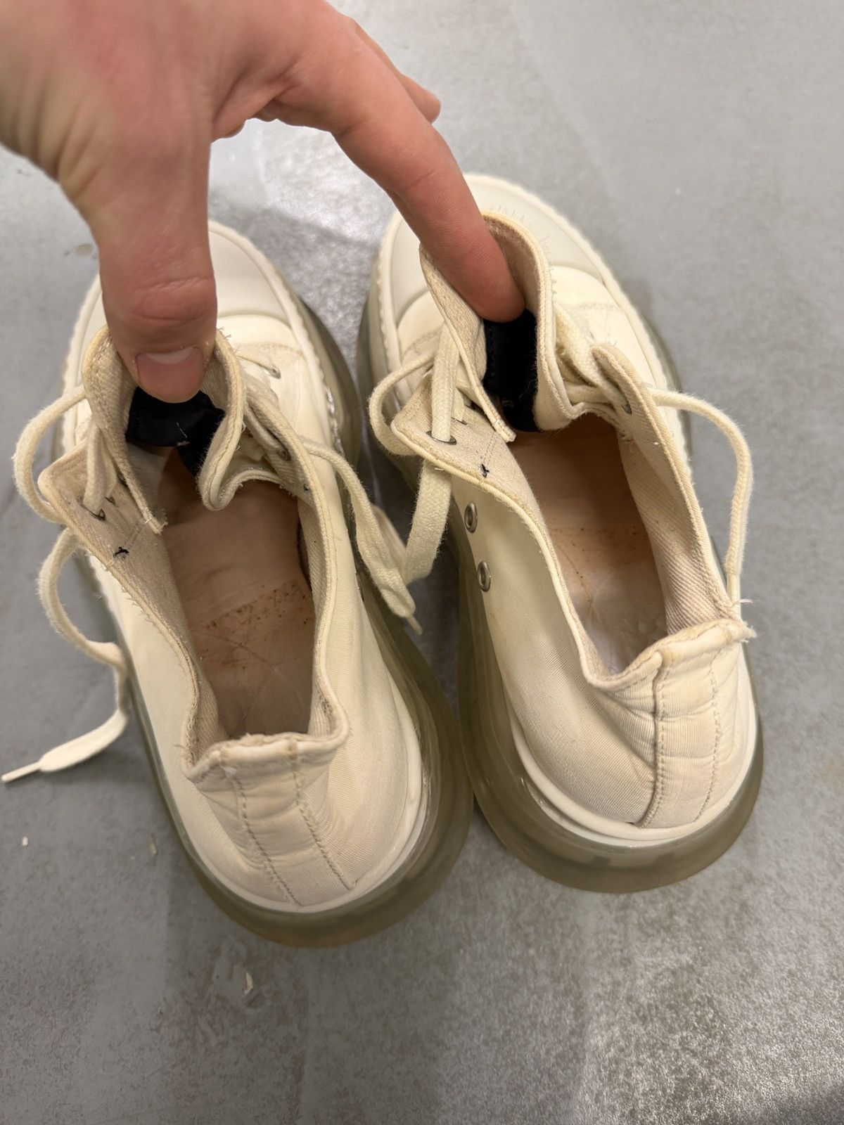Rick Owens Drkshdw Rick Owens Drkshdw Abstract Low Transparent Sole Sneaker Size US 8 / IT 38 - 10 Thumbnail