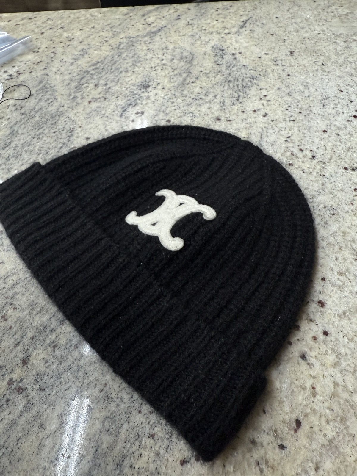 Celine Celine Black Beanie Size ONE SIZE - 3 Thumbnail